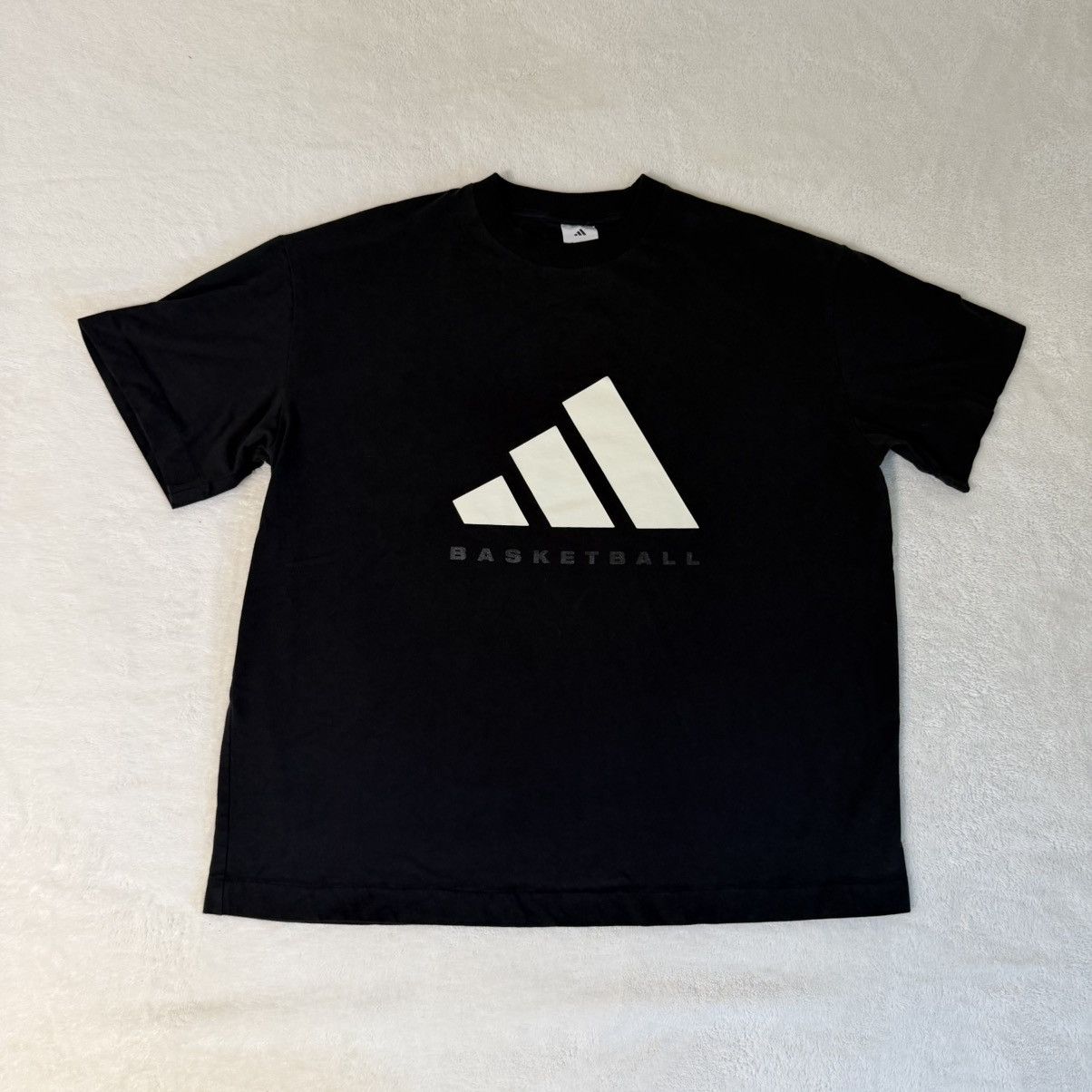 Adidas Boxy Oversized Adidas Basketball T-Shirt Black Size US M / EU 48-50 / 2 - 1 Thumbnail
