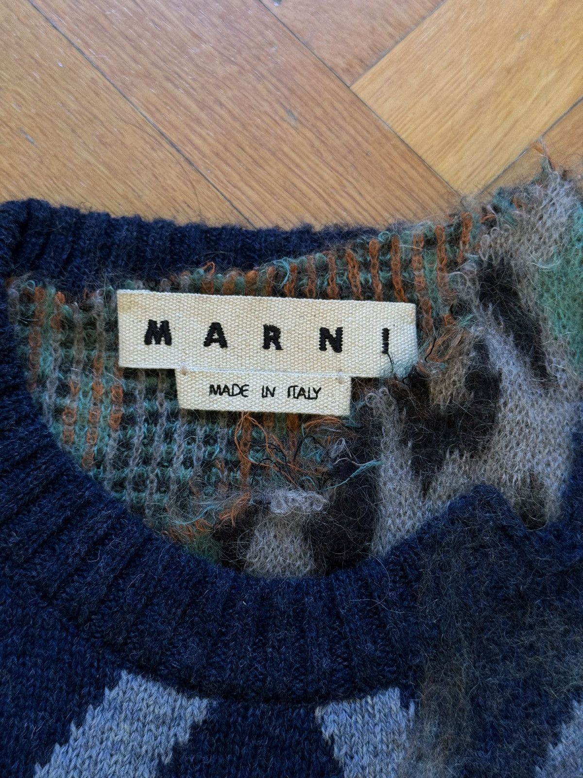 Marni MARNI rombi leopard and rings mixed sweater FW19 Size US M / EU 48-50 / 2 - 8 Thumbnail