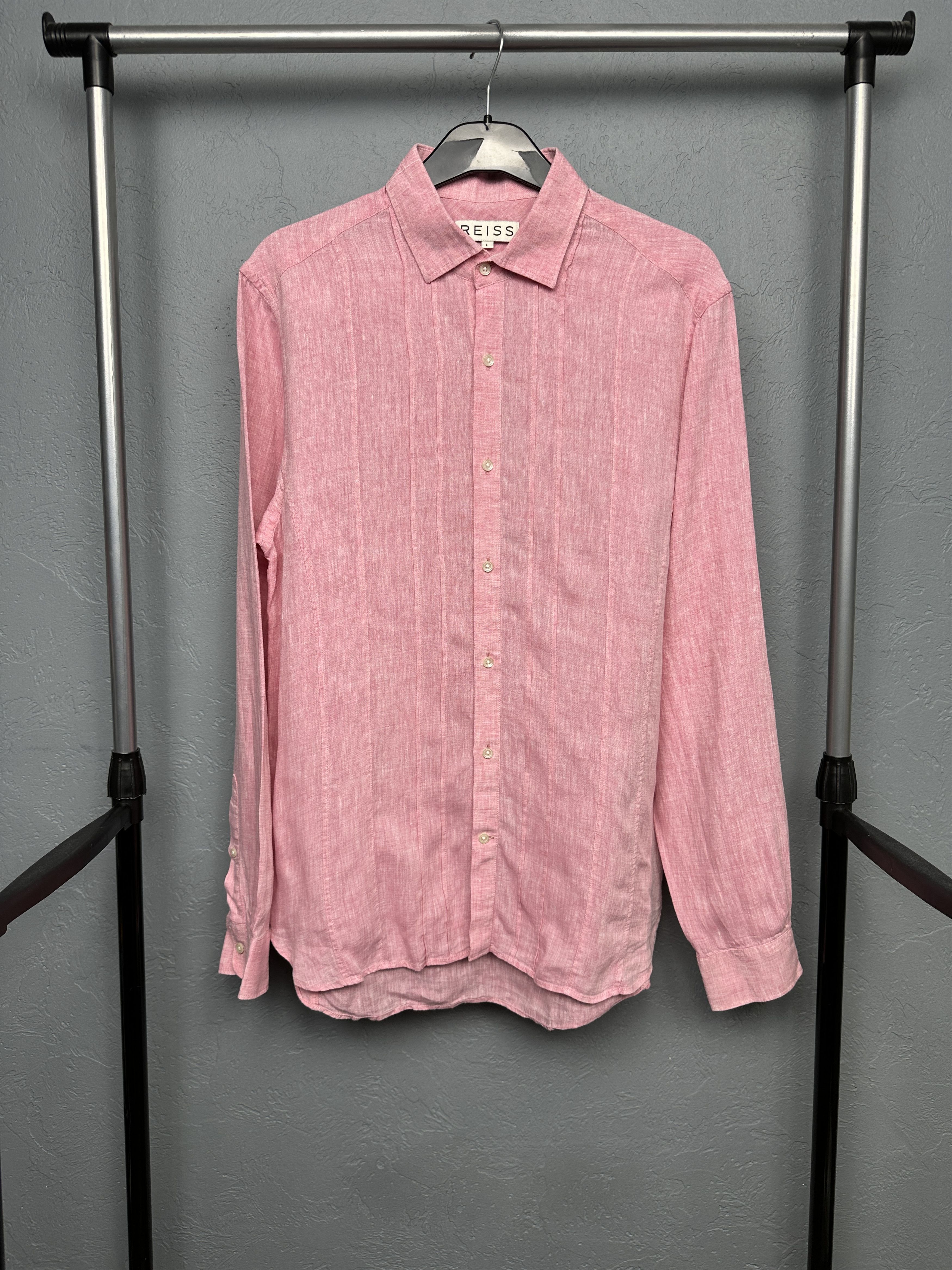 Reiss Reiss Mens Linen Long Sleeve Shirt Size US L / EU 52-54 / 3 - 1 Thumbnail