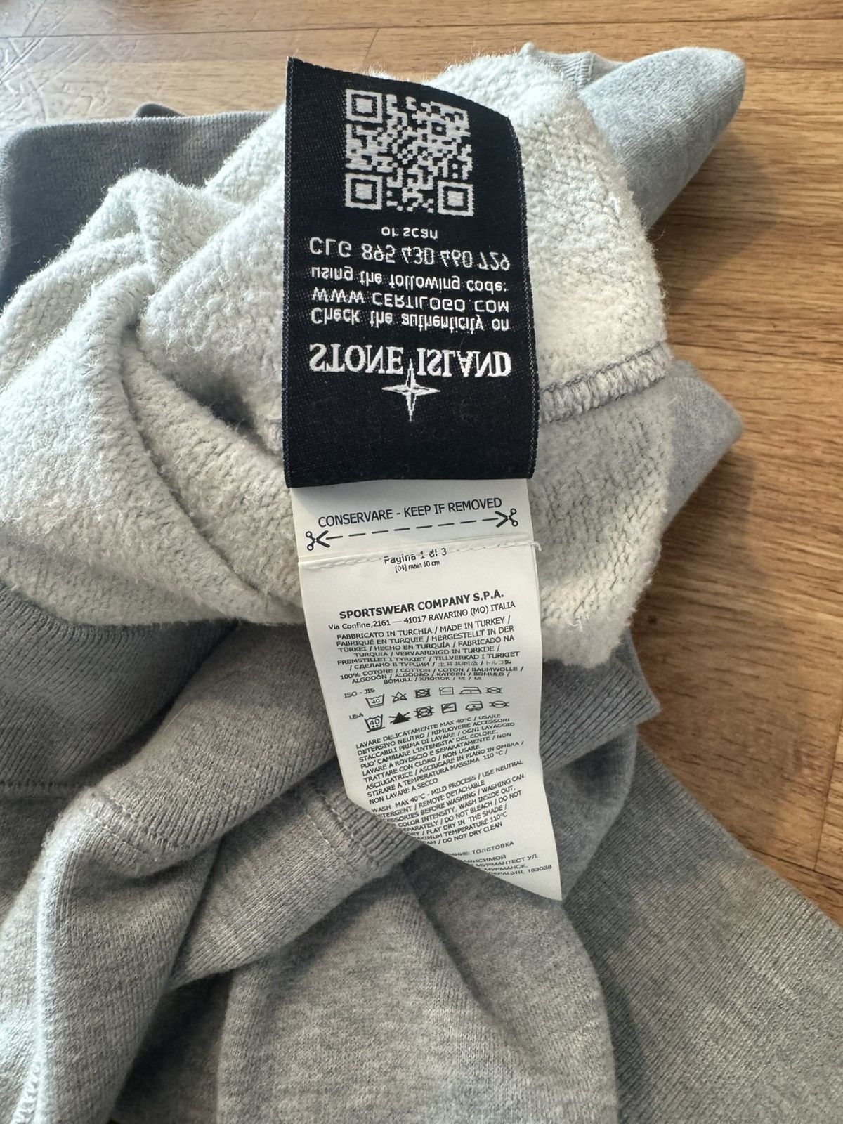 Stone Island Stone Island Grey Logo Sweater Size US L / EU 52-54 / 3 - 6 Thumbnail