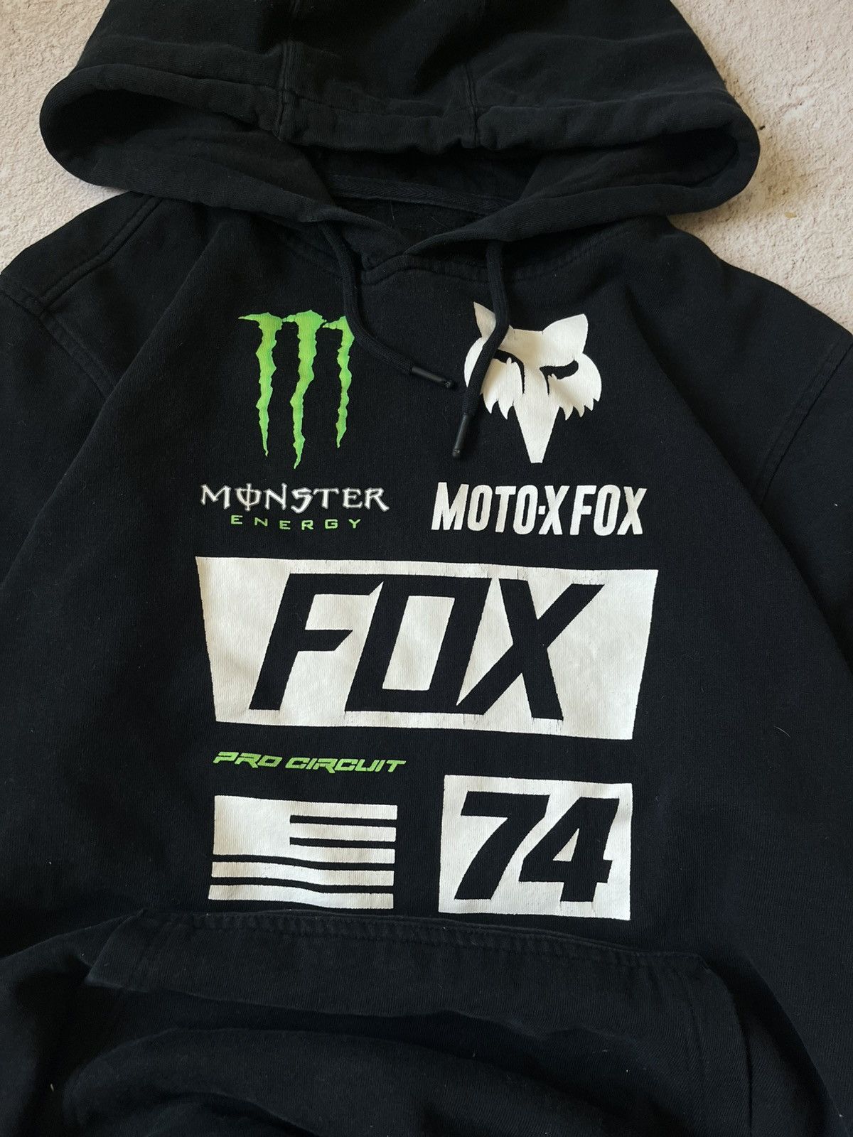 Fox Racing 🏎️ VINTAGE FOX RACING x MONSTER ENERGY HOODIE – MOTO-CORE Y2K Size US L / EU 52-54 / 3 - 5 Thumbnail