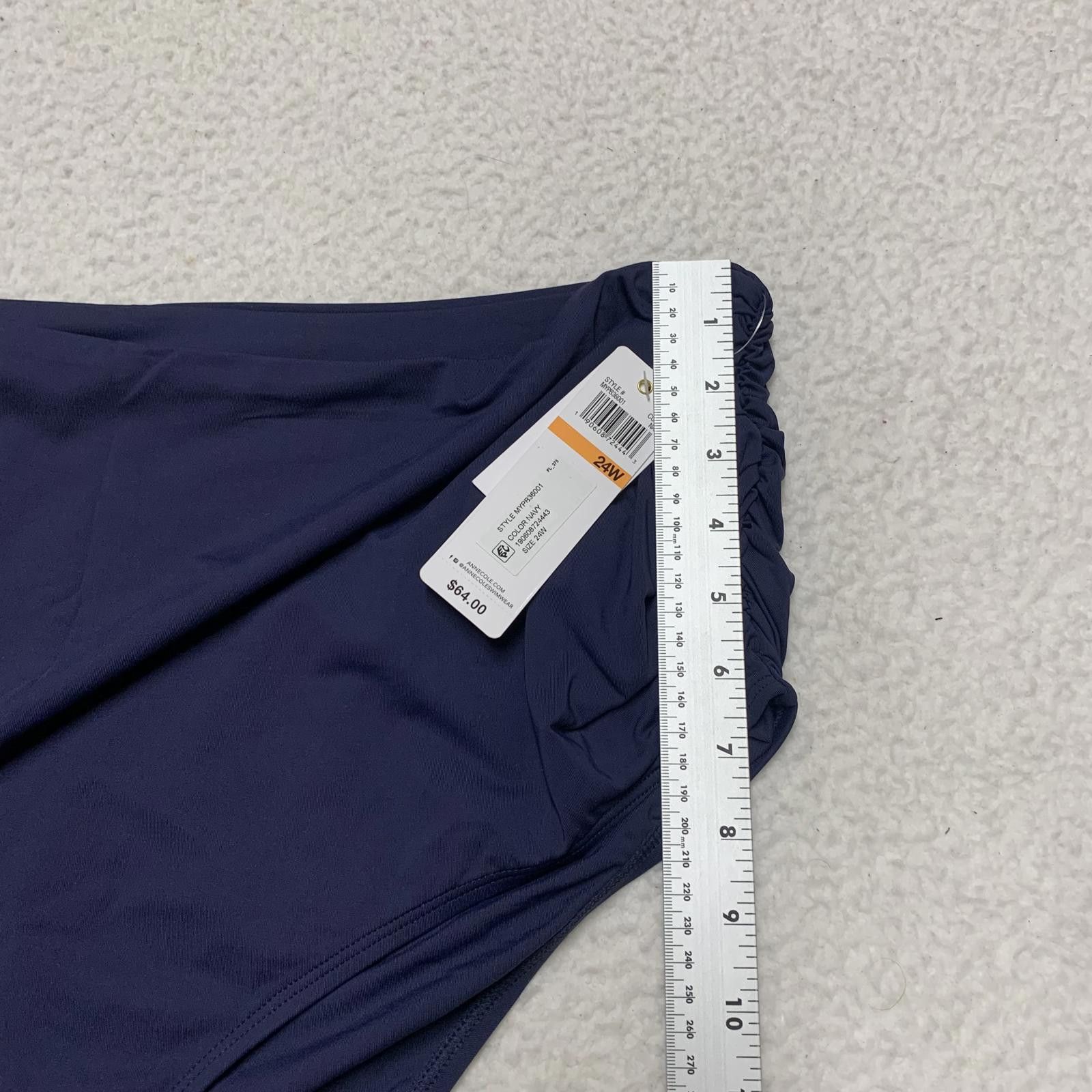 Other Anne Cole Women's Bikini Swim Bottom Plus Sz 24W Navy Blue Size ONE SIZE - 10 Thumbnail