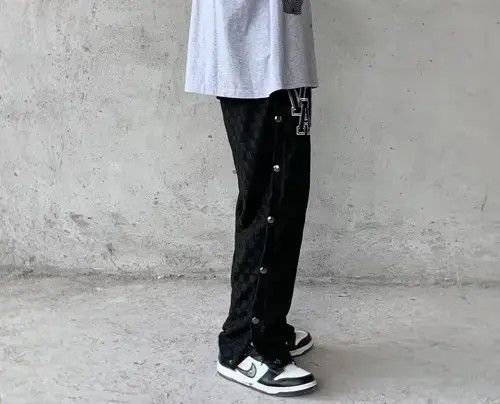 Japanese Brand Plaid Punk Pants Joggers Men Street Wear Size US 26 / EU 42 - 3 Thumbnail