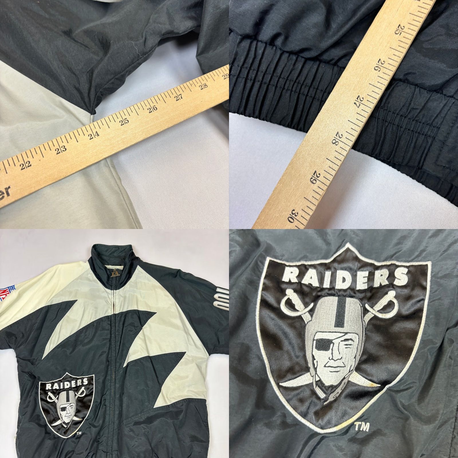 Logo Athletic VINTAGE LOGO ATHLETIC Raiders Jacket Medium NFL Sharktooth Pro Line 90s Men's Size US M / EU 48-50 / 2 - 8 Thumbnail