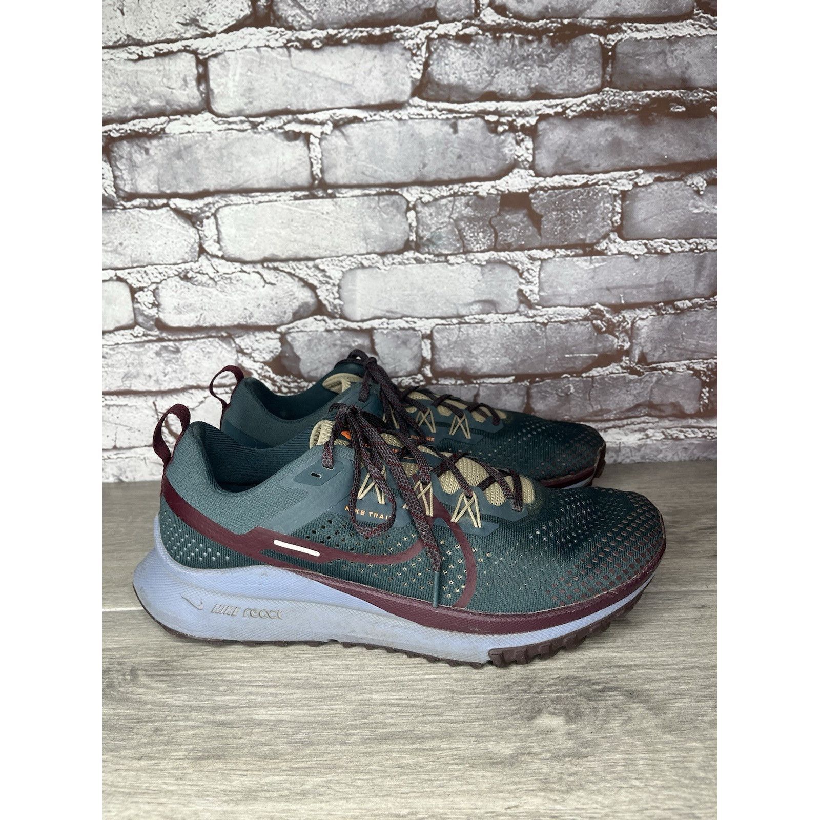 Nike NIKE React Pegasus Trail 4 Deep Jungle Night Maroon DJ6158-3 Size US 11 / EU 44 - 4 Thumbnail