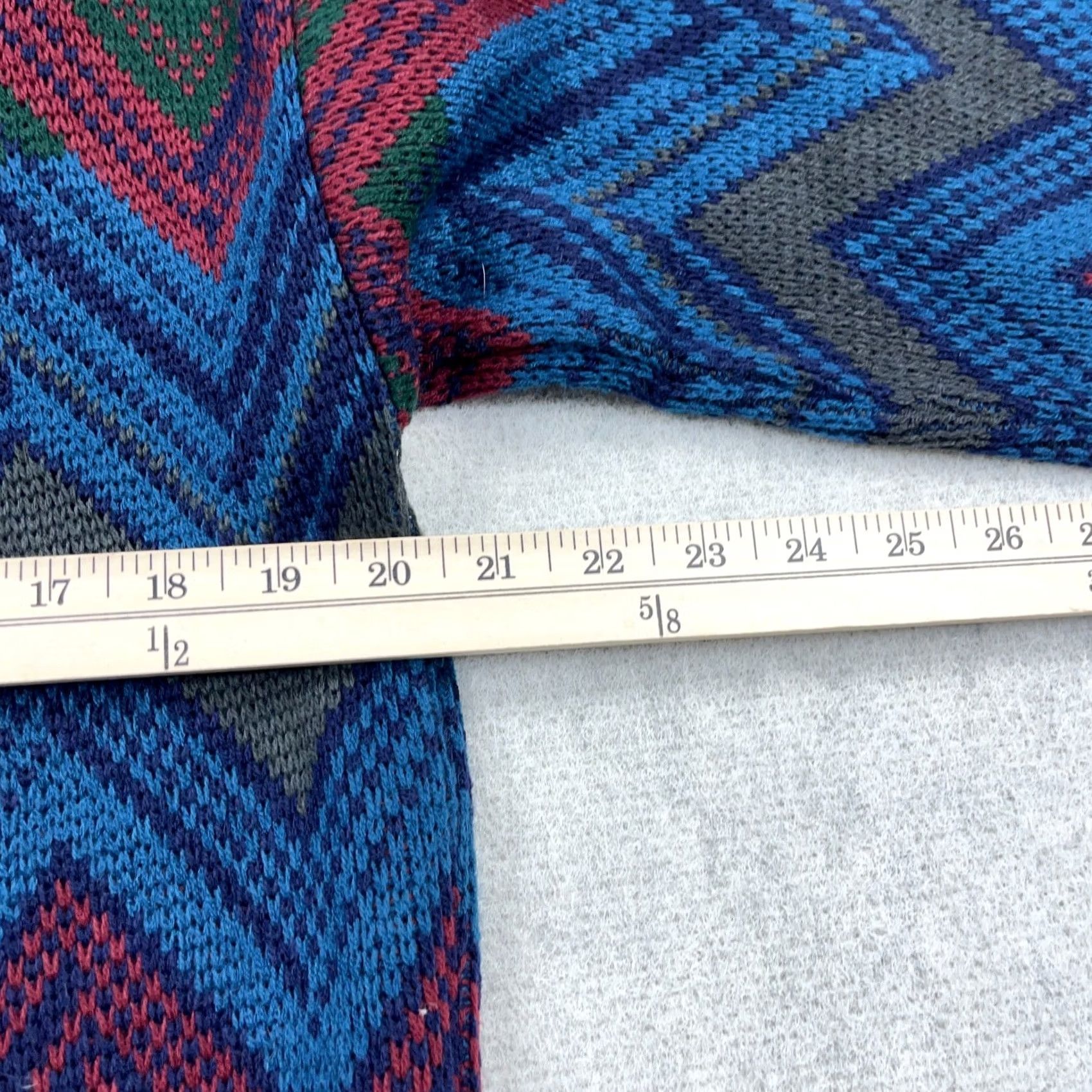 Vintage VINTAGE Grandpa Sweater Mens XL Blue Geometric Crewneck 80s 90s Cosby Hip Hop Retro Streetwear Size US XL / EU 56 / 4 - 6 Thumbnail