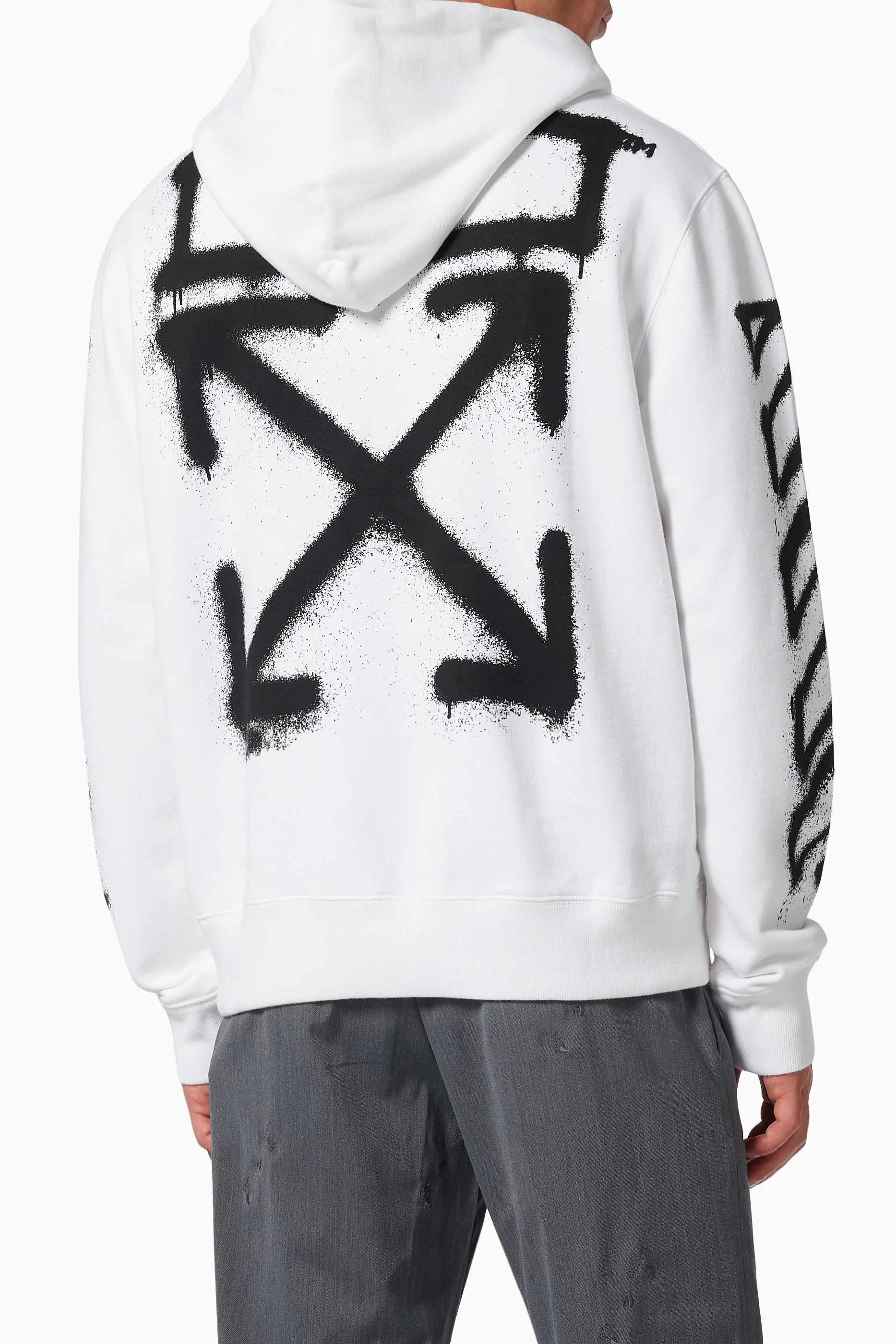 Off-White White Spray Marker Arrows Hoodie Size US M / EU 48-50 / 2 - 4 Thumbnail