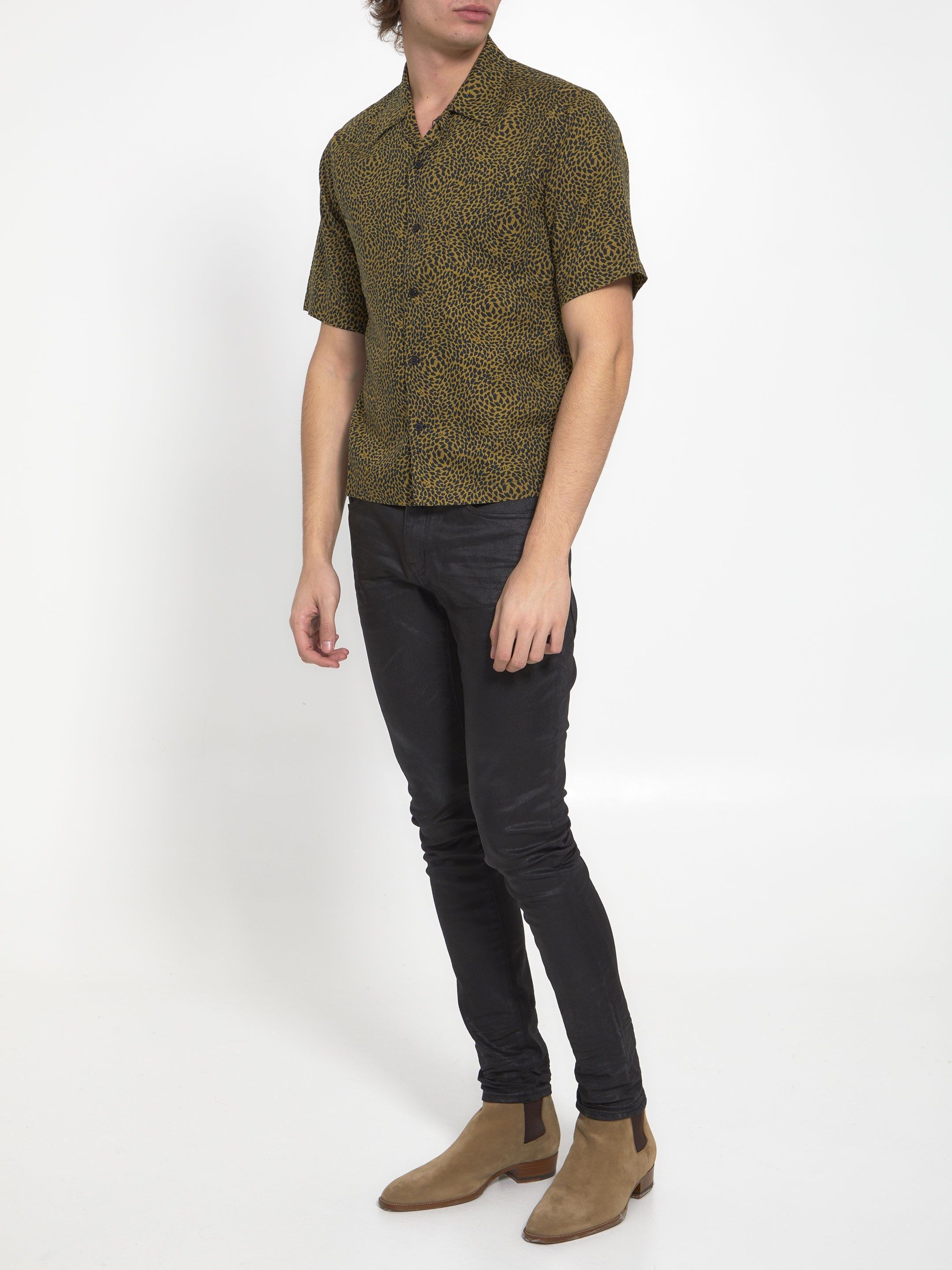 Saint Laurent Paris Saint Laurent Leopard Print Short-Sleeve Shirt Size US XXL / EU 58 / 5 - 5 Thumbnail