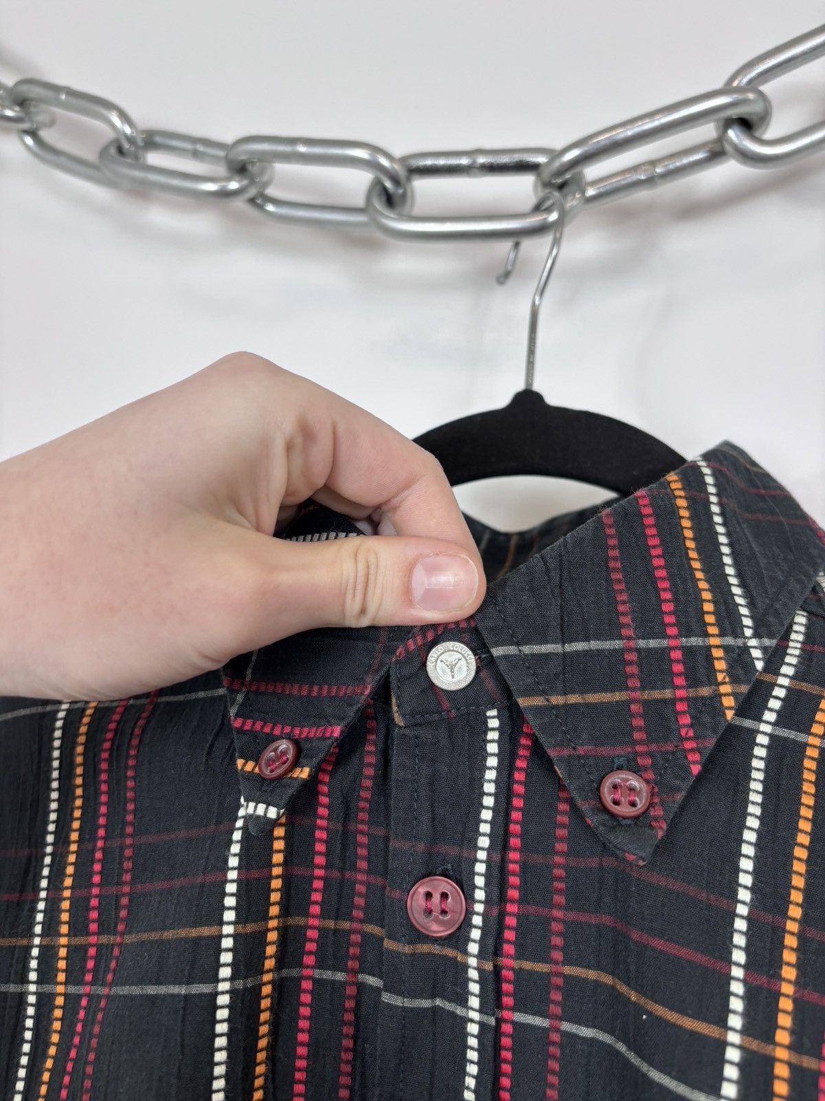 Carlo Colucci Carlo Colucci Men’s Checkered Casual Short Sleeve Shirt Size US L / EU 52-54 / 3 - 5 Thumbnail