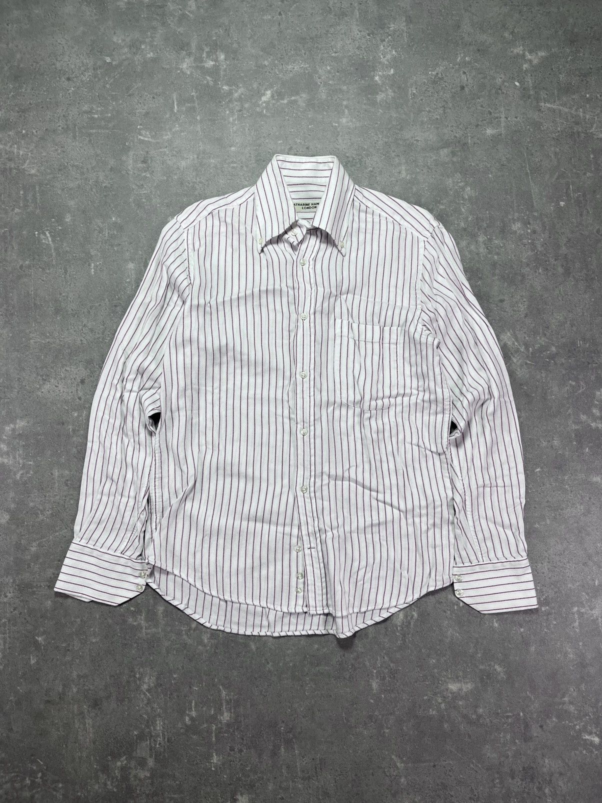 Katharine Hamnett London Katharine Hamnett London Vintage Striped Shirt 40 Archive Size US M / EU 48-50 / 2 - 1 Thumbnail