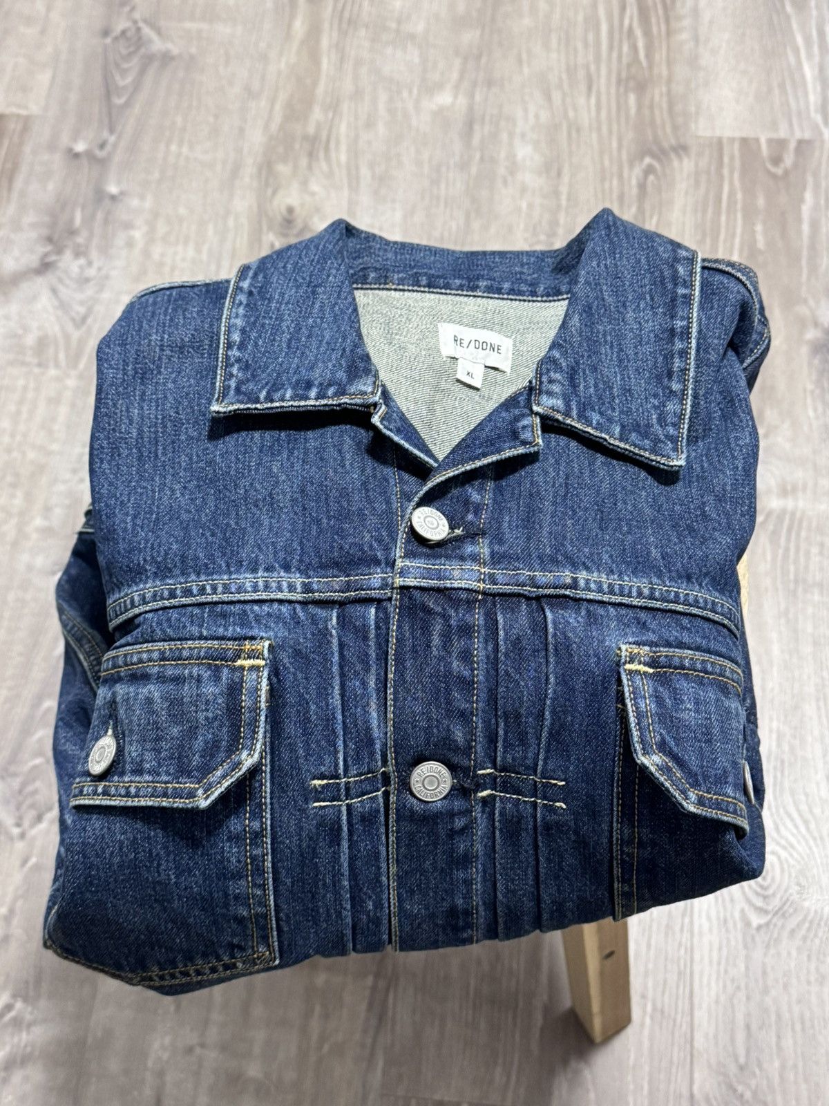 RE/DONE NWT RE/DONE Men’s Classic Denim Jacket 1 Year Wear Blue XL Size US XL / EU 56 / 4 - 16 Thumbnail