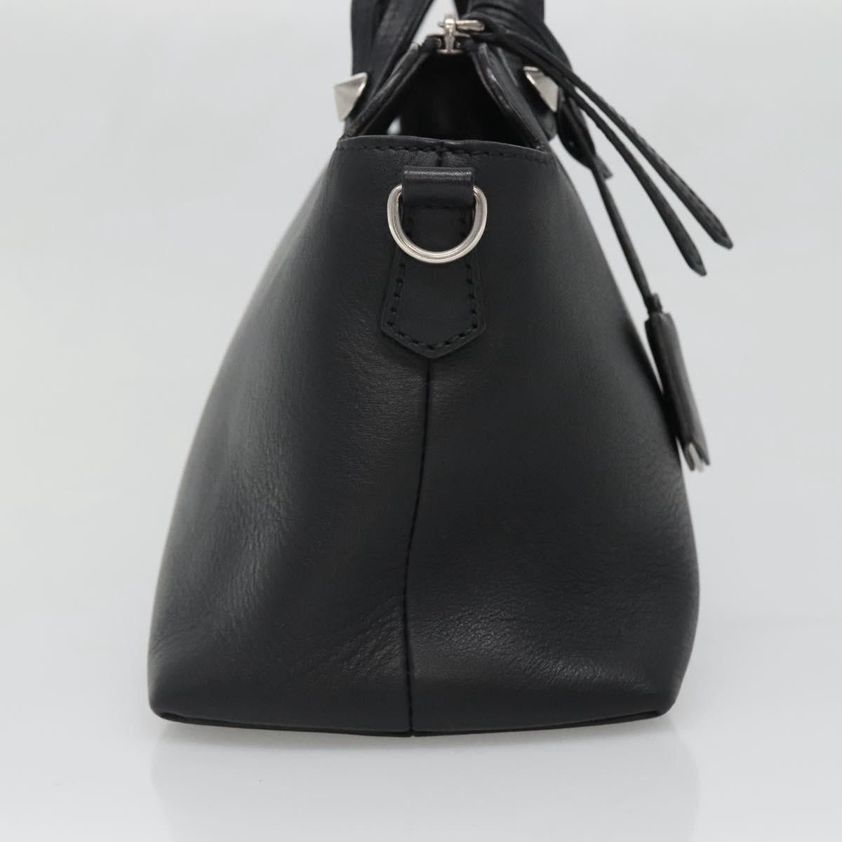 Fendi FENDI Hand Bag Leather Black Silver Size ONE SIZE - 4 Thumbnail