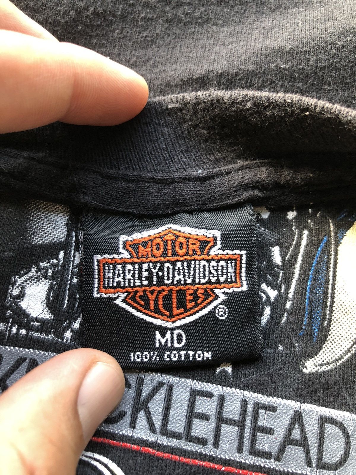 Harley Davidson Vintage 90’s Harley Davidson Knucklehead Rare Shirt Tee Size US M / EU 48-50 / 2 - 14 Thumbnail