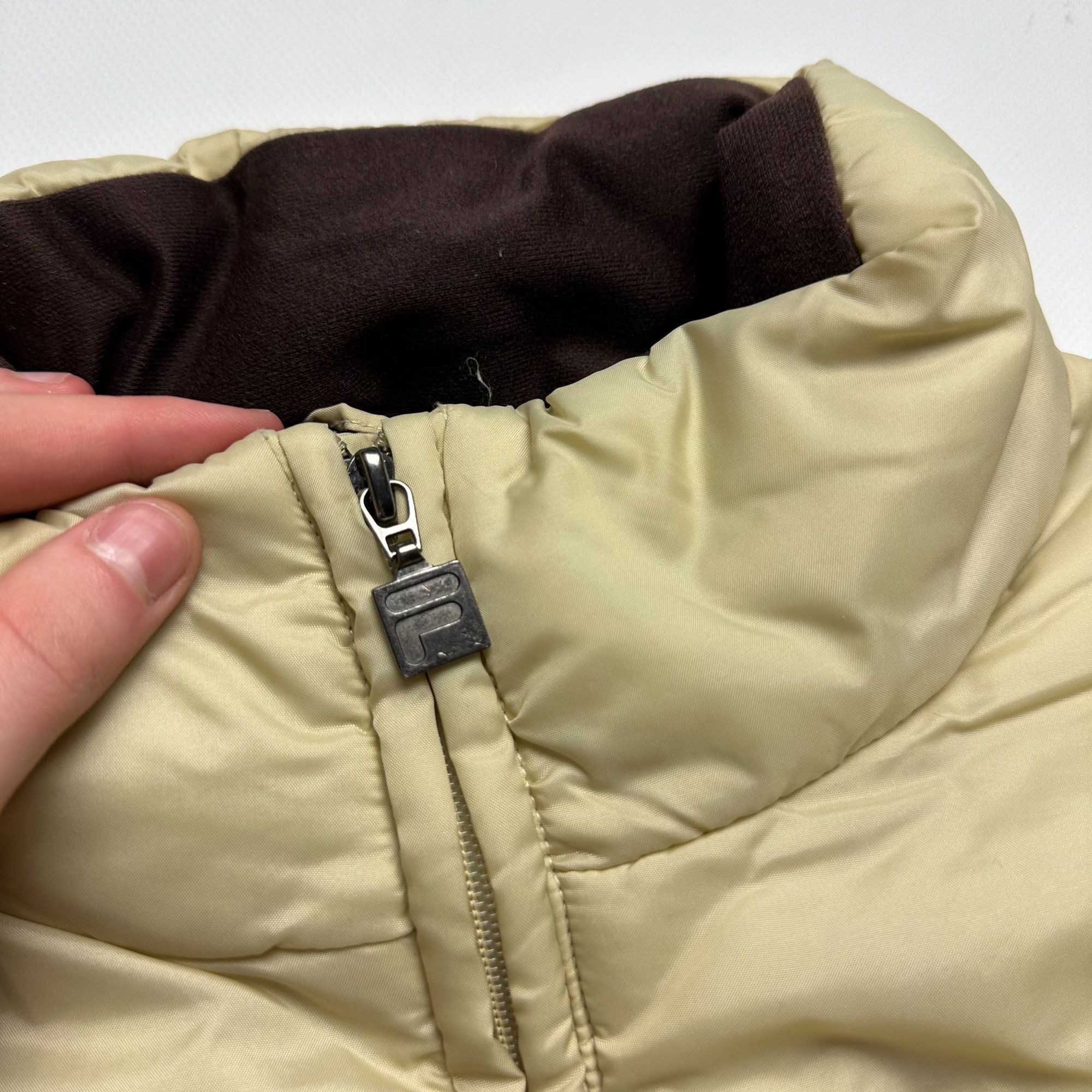 Fila Fila Basic Puffer Jacket Cream Medium Minimalist Size M / US 6-8 / IT 42-44 - 3 Thumbnail