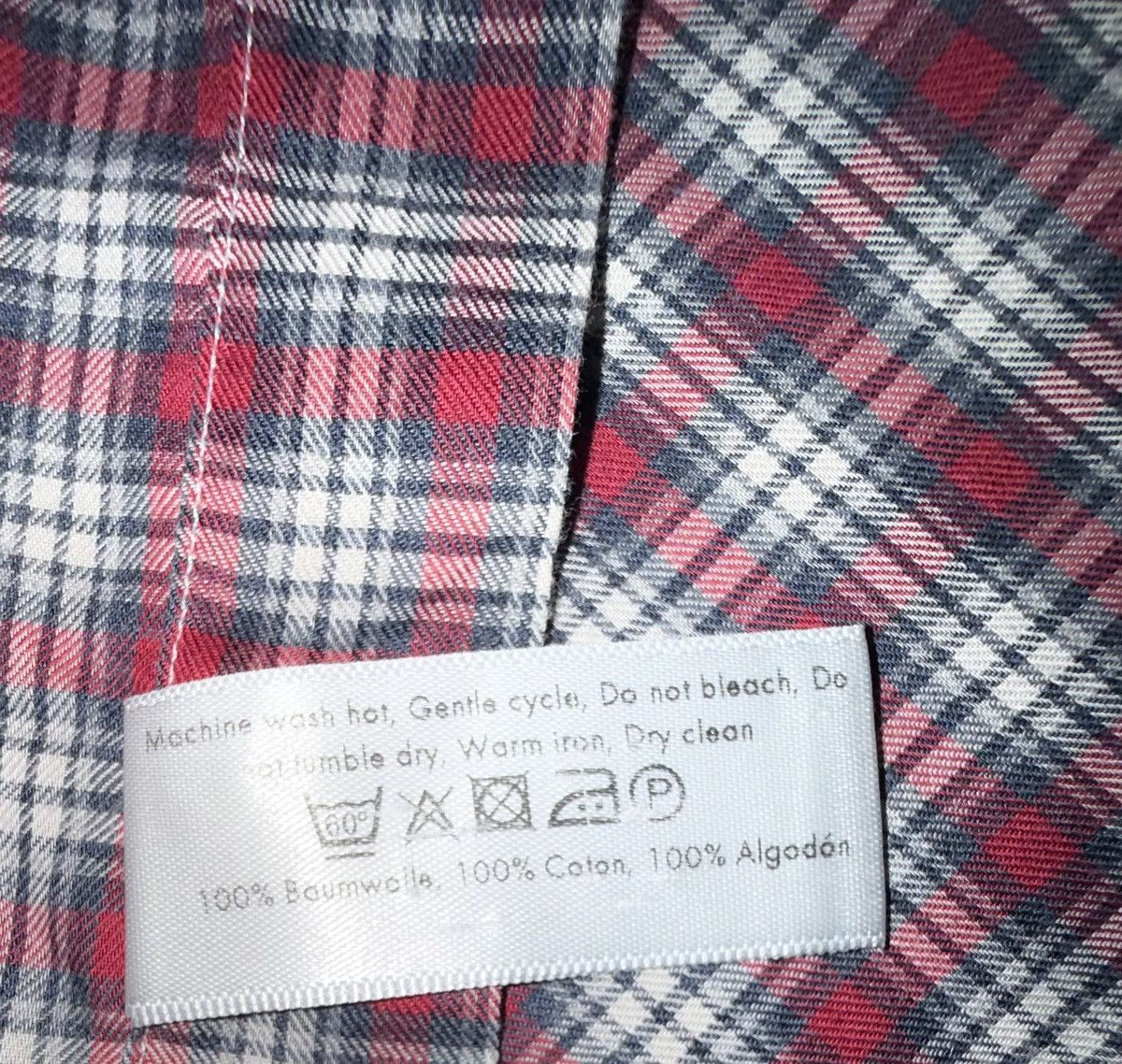 Eton ETON Men's Contemporary Red Plaid Dress Shirt Size L 16x35 Size US L / EU 52-54 / 3 - 8 Thumbnail