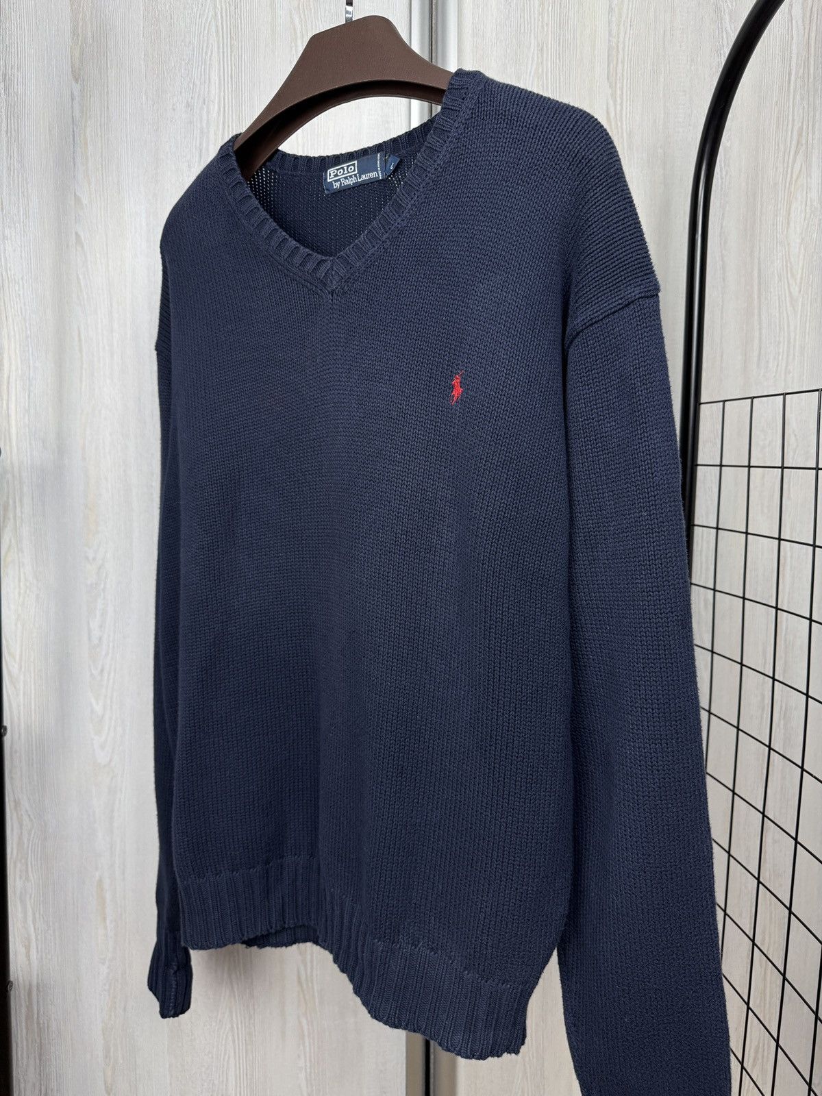 Polo Ralph Lauren Polo Ralph Lauren vintage blue knitted sweater Hong Kong Size US L / EU 52-54 / 3 - 5 Thumbnail