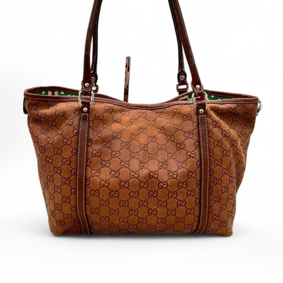 Gucci Gucci - Guccisima Handbag Shoulder Bag Red Monogram Leather Size ONE SIZE - 4 Thumbnail