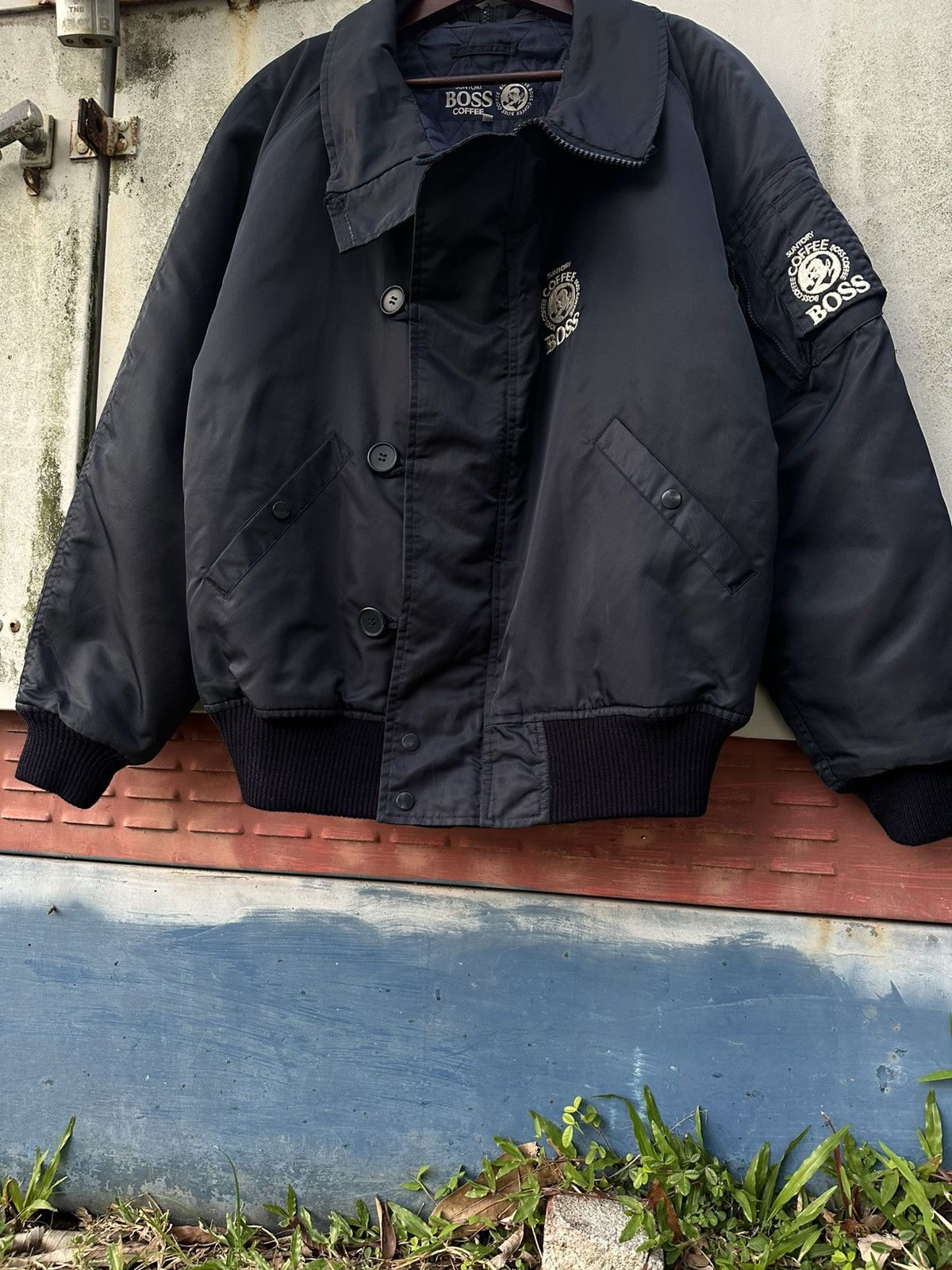 Vintage 👹Vintage Suntory Boss Coffee Bomber Jacket Size US L / EU 52-54 / 3 - 6 Thumbnail