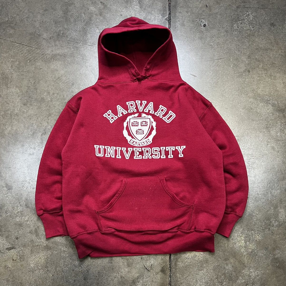 Russell Athletic Vintage 80s Harvard Russell Athletic Double Face Hoodie USA Size US M / EU 48-50 / 2 - 2 Thumbnail