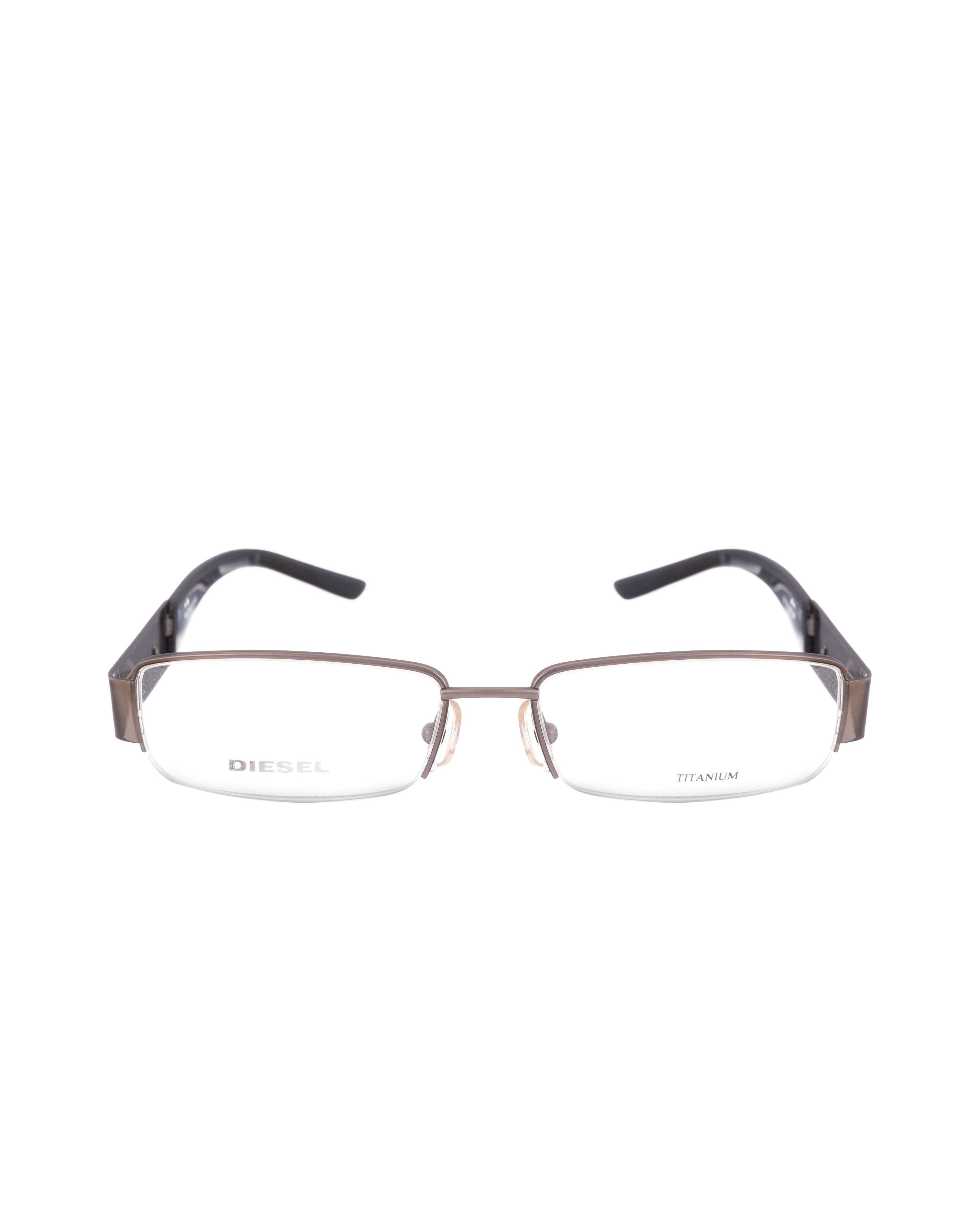 Diesel Diesel 00s Half Rim Black Glasses with Dark Silver Logo Size ONE SIZE - 3 Thumbnail