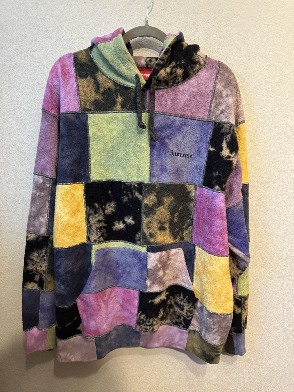 Supreme Patchwork Tie Dye Hooded Sweatshirt | Grailed