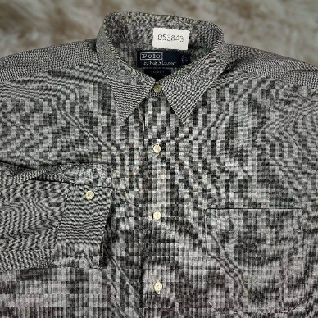 Ralph Lauren Ralph Lauren Casual Button-Up Shirt Mens Large Gray Long Sleeve Cotton Size US L / EU 52-54 / 3 - 1 Thumbnail