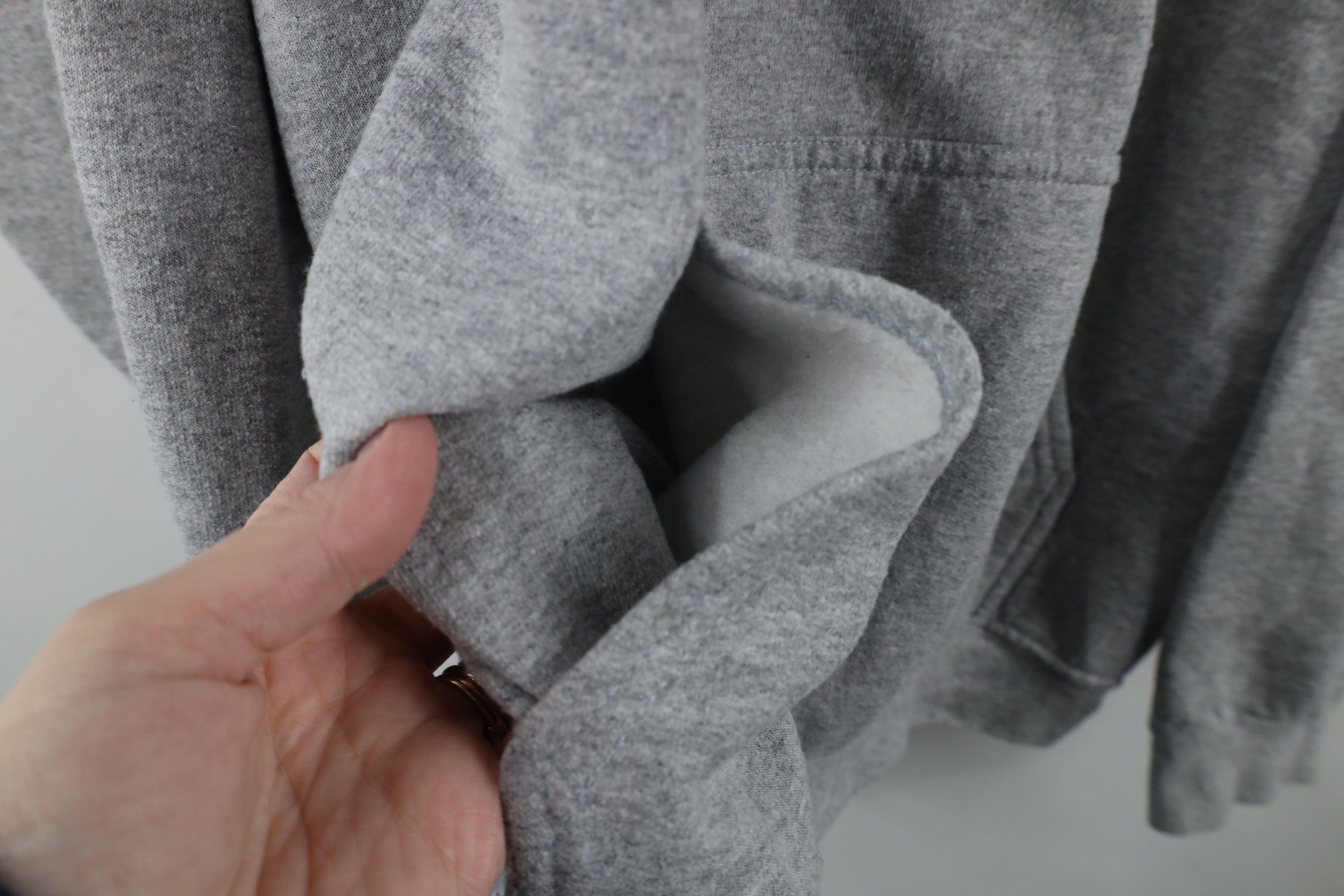 Vintage Vintage 90s Streetwear Blank Hoodie Sweatshirt Heather Gray Size US XXL / EU 58 / 5 - 5 Thumbnail