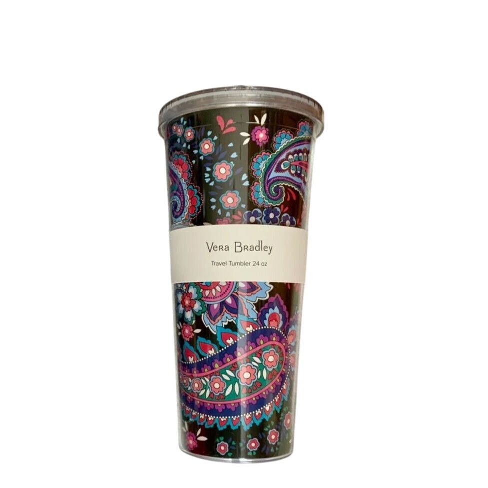 Vera Bradley VERA BRADLEY 24oz Retired Haymarket Paisley Tumbler & Straw Size ONE SIZE - 2 Thumbnail