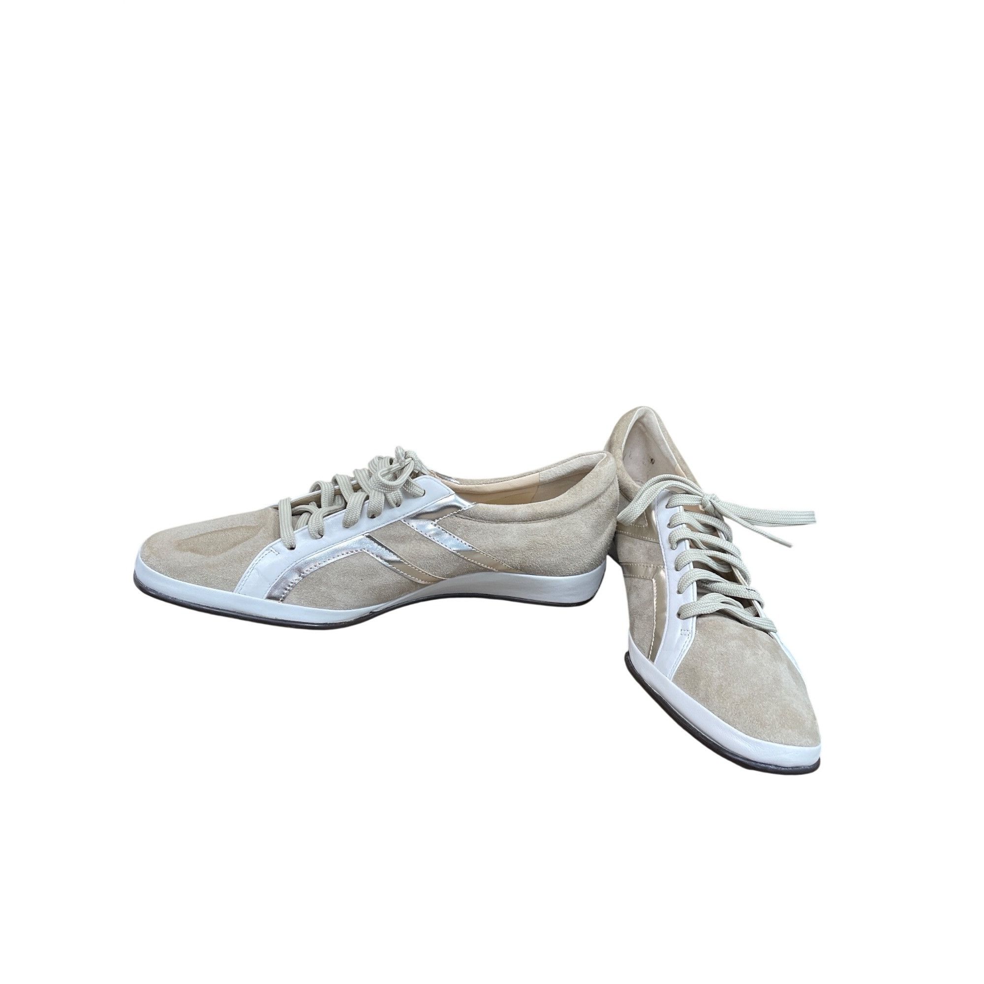 Other Amalfi by Rangoni womans beige suede low snakers Sz 9M SKU 9 Size US 9 / IT 39 - 2 Thumbnail