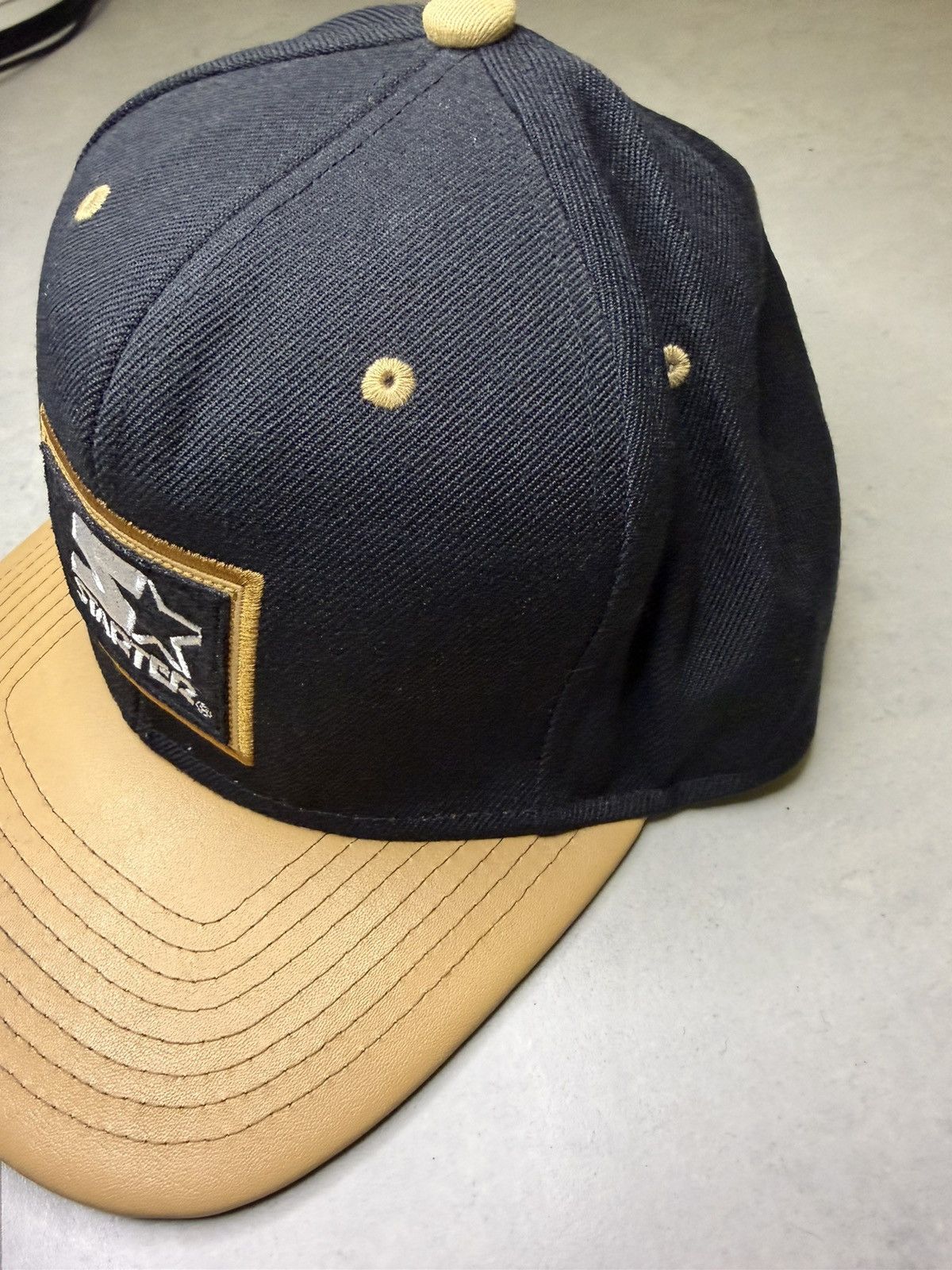 Starter Starter Black/Beige Adjustable Cap Size ONE SIZE - 3 Thumbnail