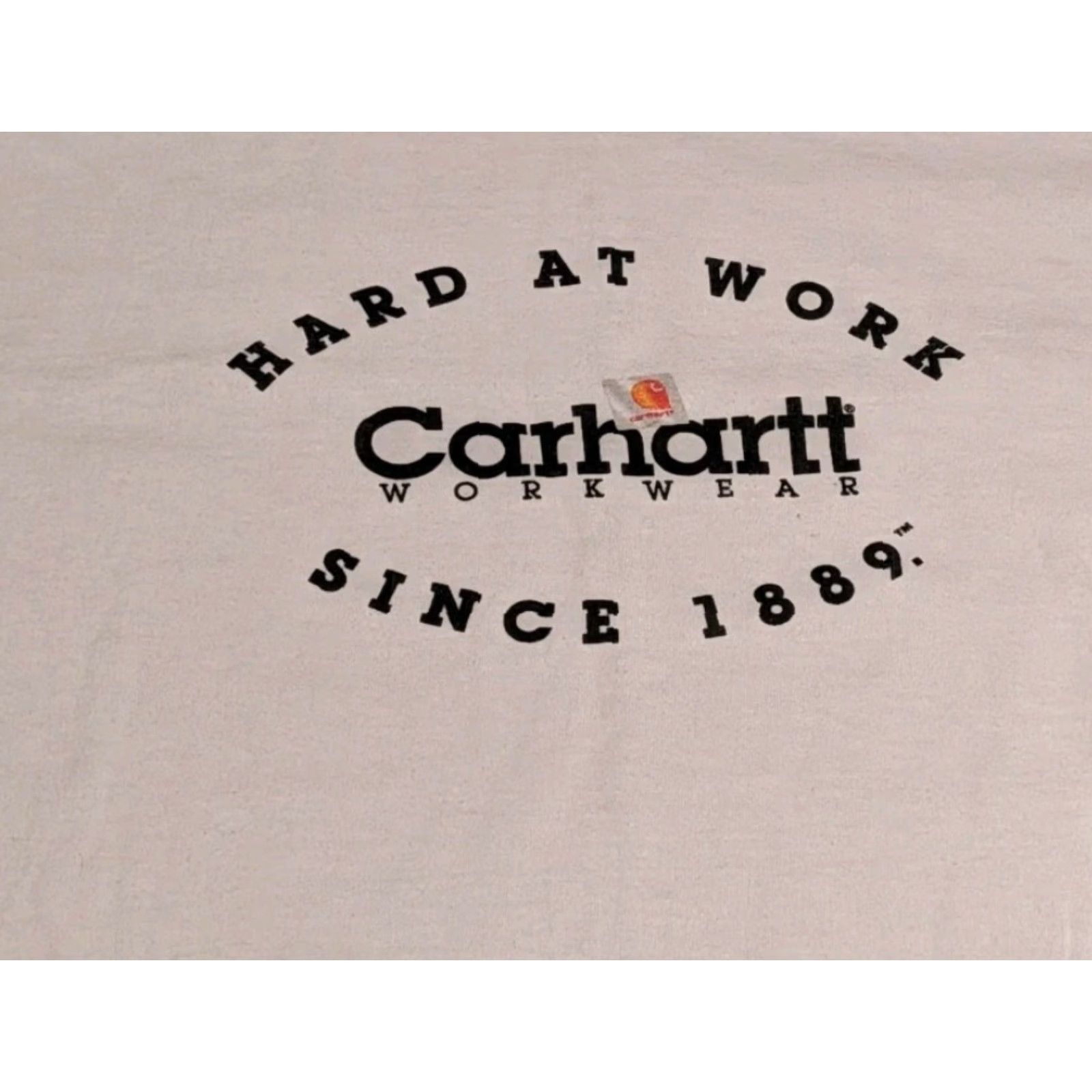 Vintage VINTAGE Carhartt Workwear T-Shirt Shirt XL White Graphic Tee Men - Hard At Work - Crew Neck - Short Sleeve - Cotton Blend - Loose Fit Size US XL / EU 56 / 4 - 7 Thumbnail