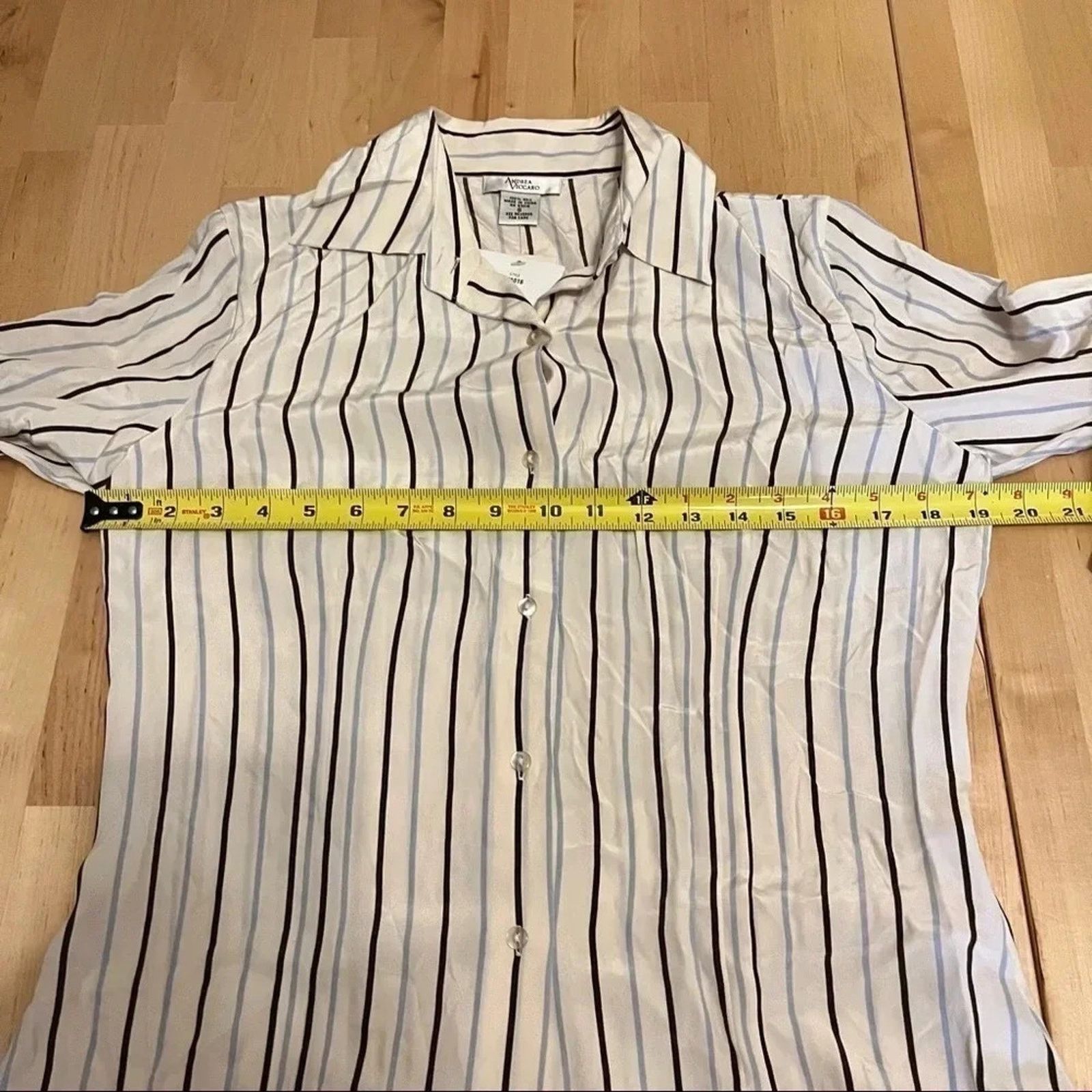 Other Andrea Viccaro NWT Women Small 100% Silk Button Front Shirt Size S / US 4 / IT 40 - 7 Thumbnail