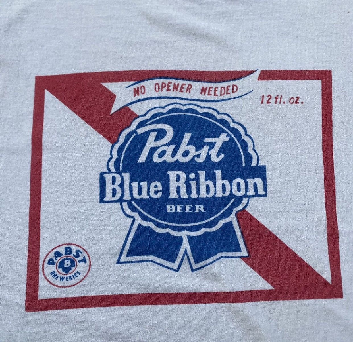 Vintage 1980s Distressed Pabst Blue Ribbon tee Size US M / EU 48-50 / 2 - 2 Thumbnail