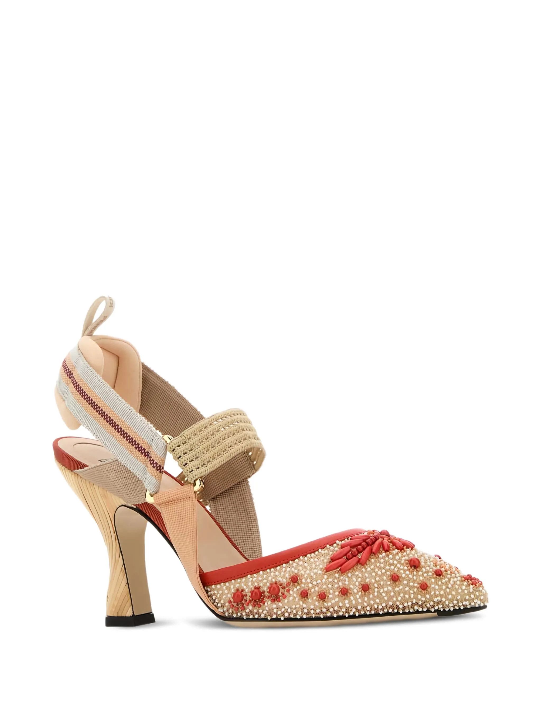 Fendi os11x0126 Colibri' Shoe With Back Strap Heels in Multicolor Size US 11 / IT 41 - 2 Thumbnail