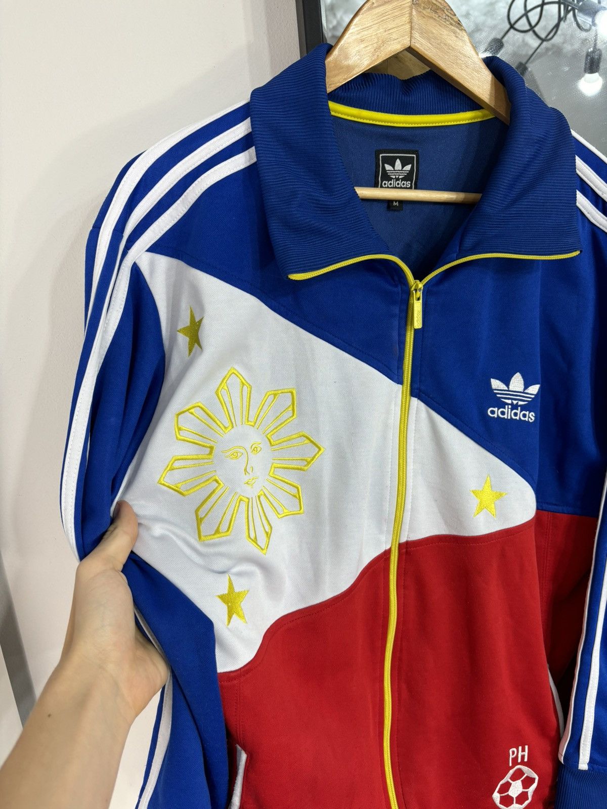 Adidas × Vintage Rare Vintage Adidas Philippines Football Track Jacket Hoodie Size US M / EU 48-50 / 2 - 5 Thumbnail