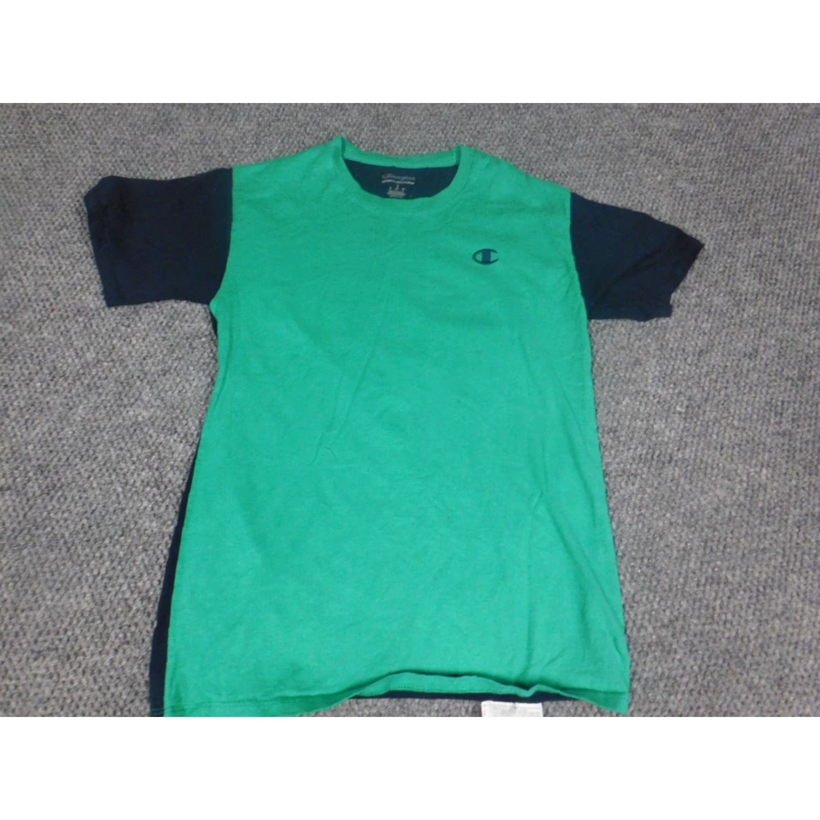 Champion Champion Mens Shirt S Small Blue Casual Short Sleeve Crew Neck Cotton Knit Logo T-Shirt Size US S / EU 44-46 / 1 - 2 Thumbnail