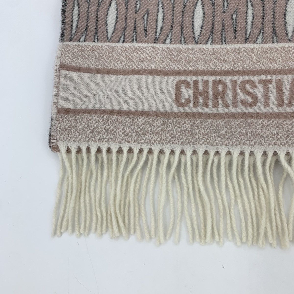 Dior Dior color blocking logo letters full print cashmere scarf Size ONE SIZE - 4 Thumbnail