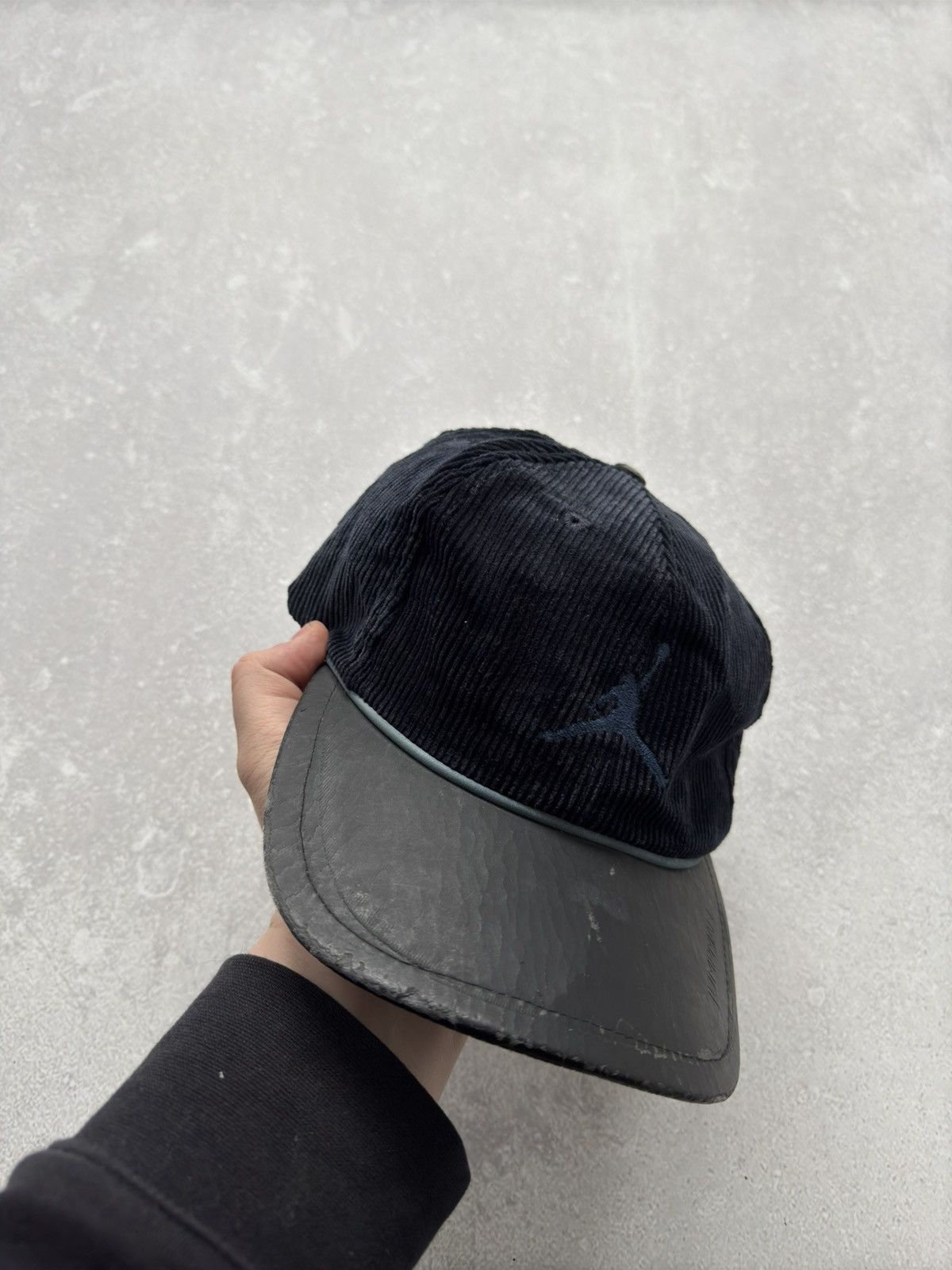 Jordan Brand × Vintage Vintage Jordan Jumpman Velvet Leather Cap Logo Hats USA Size ONE SIZE - 2 Thumbnail