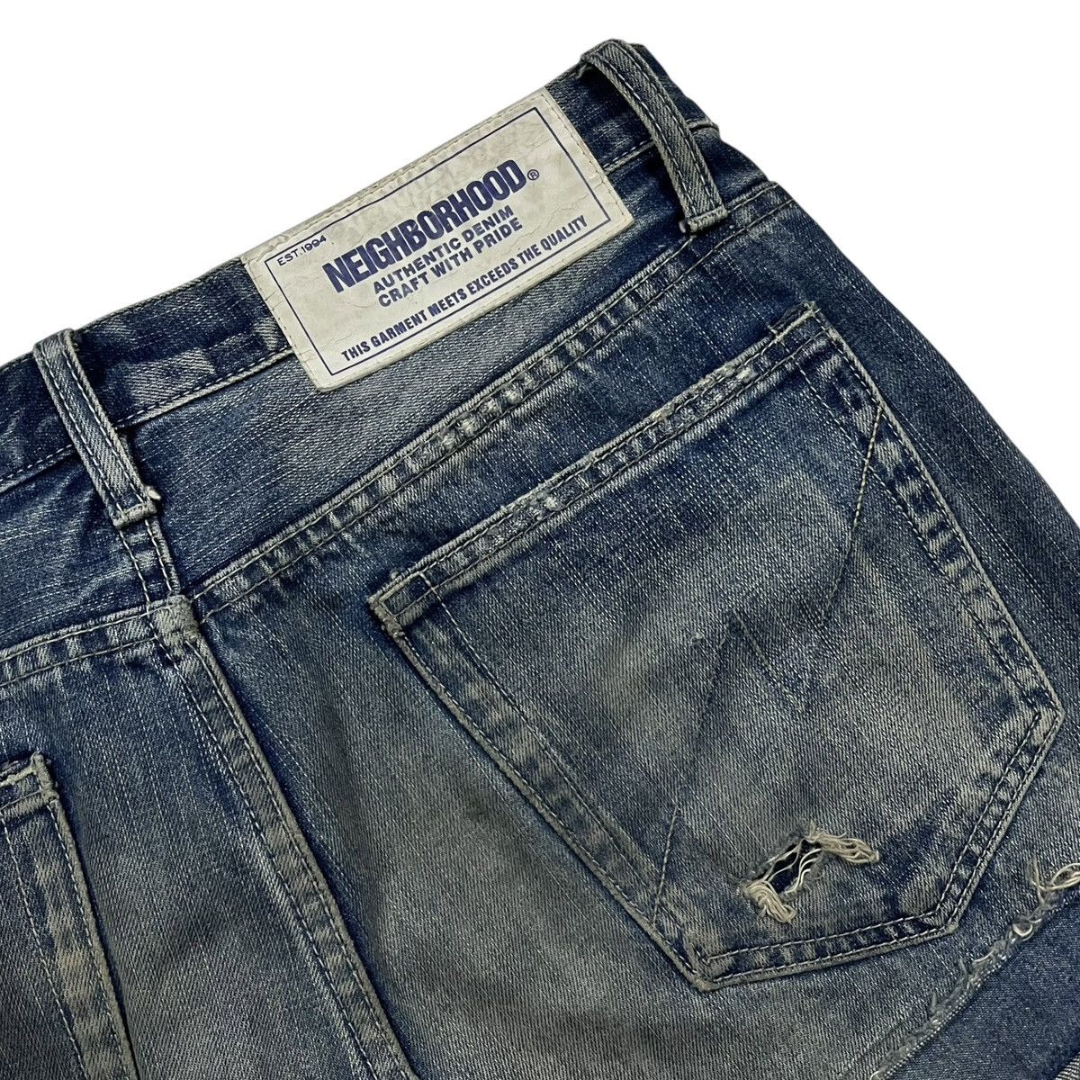 Neighborhood Neighborhood DP-Narrow Distressed Selvedge Denim Pants Size US 32 / EU 48 - 7 Thumbnail