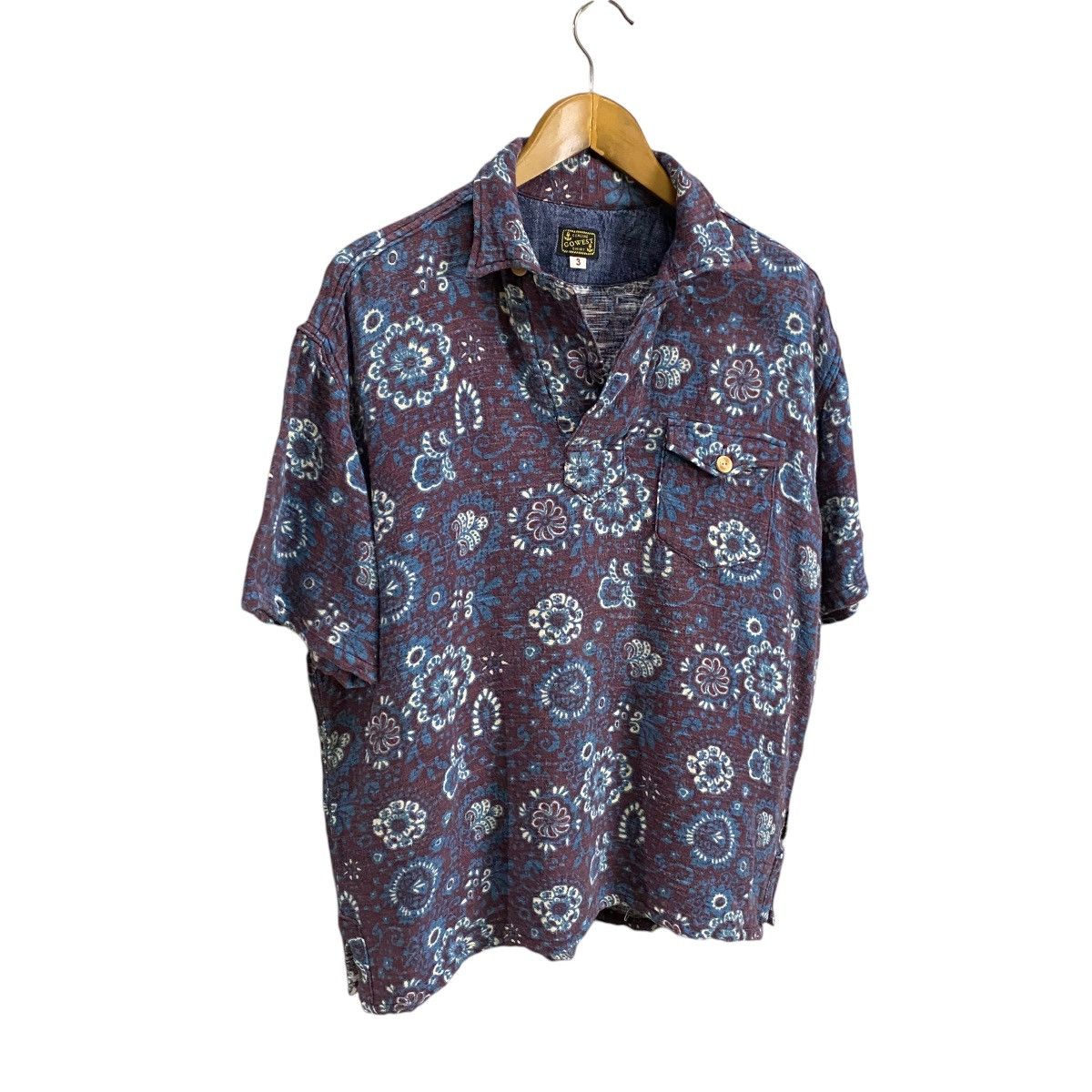 Japanese Brand Gowest Hawaiian shirt overprint single pocket Size US L / EU 52-54 / 3 - 2 Thumbnail
