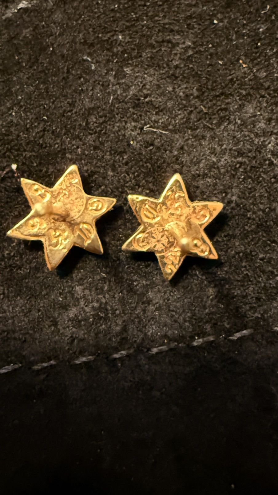 Chrome Hearts Chrome Hearts 22k Gold + Blue Sapphire Star Stud Earrings Size ONE SIZE - 9 Thumbnail
