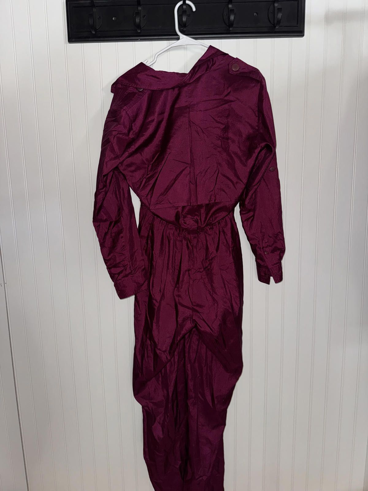 Other Vintage Westbound Burgundy Polyester Jumpsuit Size 10 Size 32" / US 10 / IT 46 - 2 Thumbnail