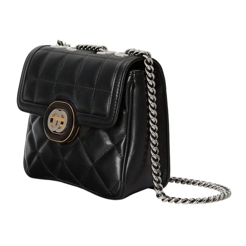 Gucci GUCCI Deco Mini Black Quilted Leather Shoulder Bag Size ONE SIZE - 2 Thumbnail