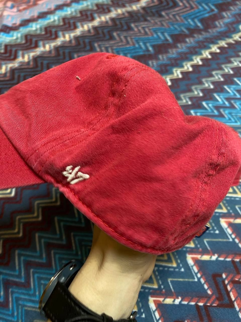 47 Brand Y2K Hats red Vintage 47 Brand Cap Fifty seven Brand Size ONE SIZE - 10 Thumbnail