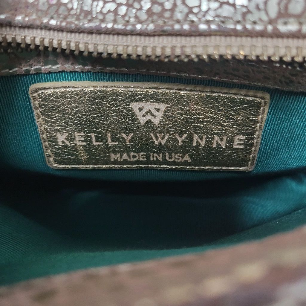 Other Kelly Wynne Women's Animal Print Gold Designer Clutch Purse Size ONE SIZE - 8 Thumbnail