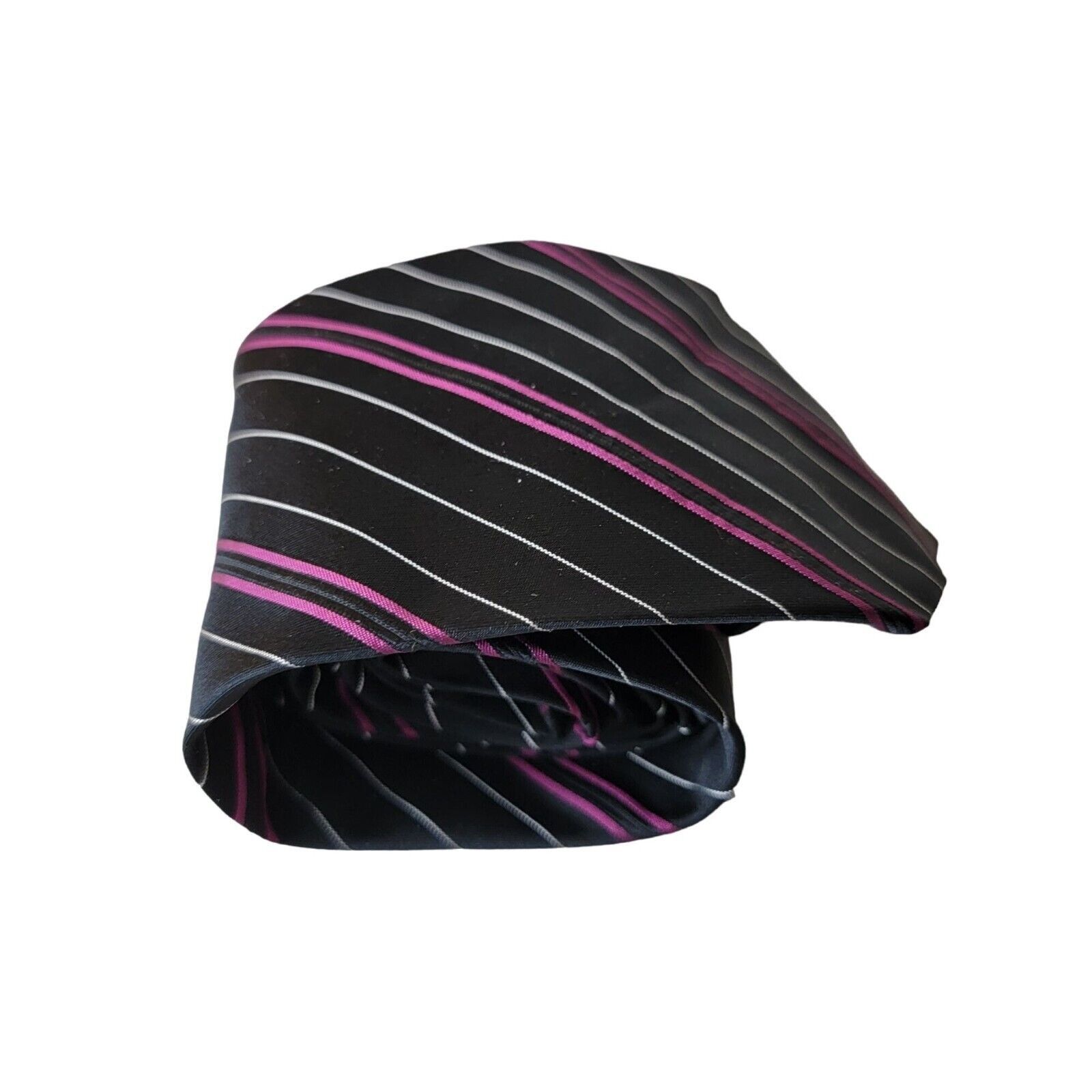 Ralph Lauren Ralph Lauren Purple Label 100% Silk Repp Neck Tie Mens Black Size ONE SIZE - 1 Thumbnail