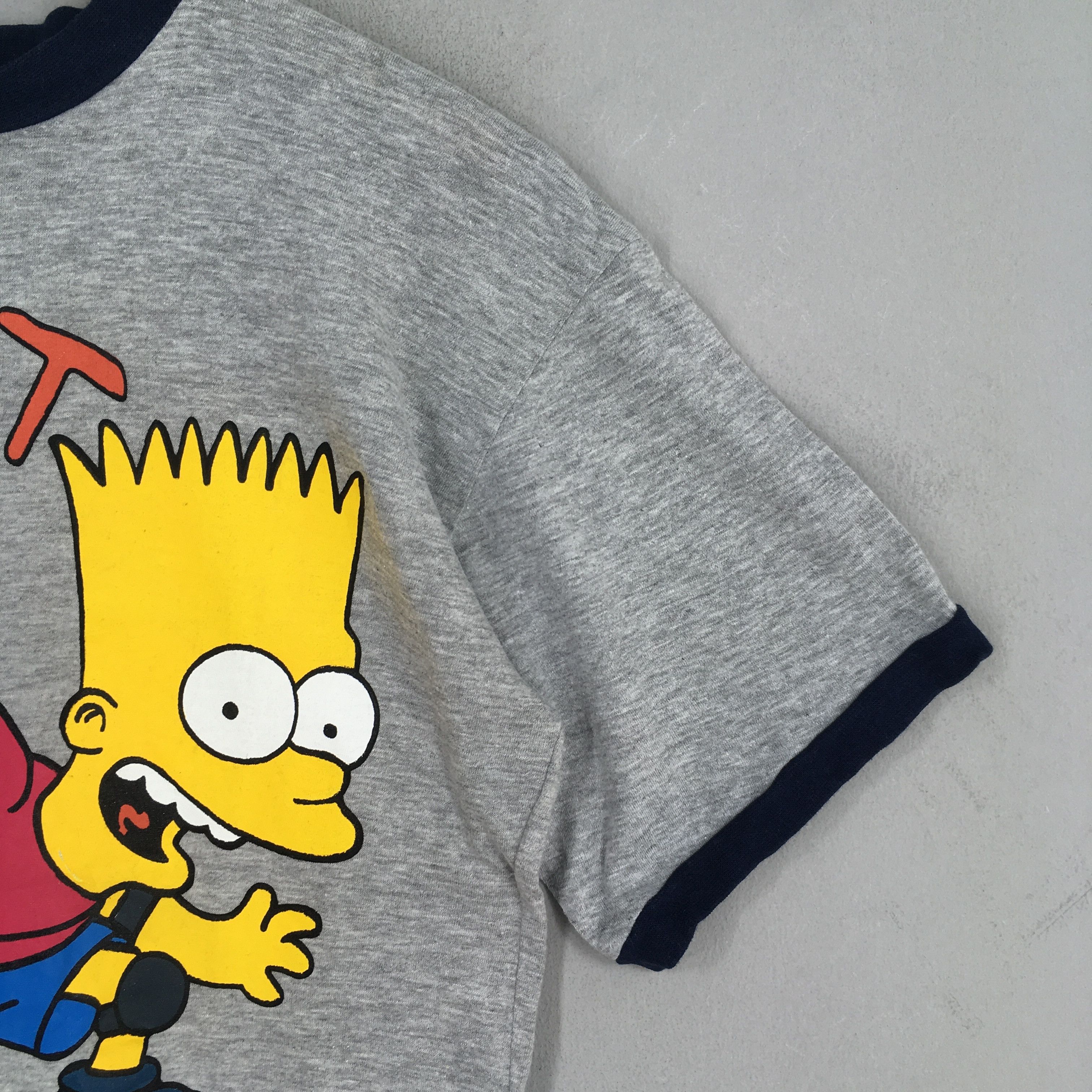 Cartoon Network Bart Simpson Rollerbart Cartoon Ringer T shirt Medium Size US M / EU 48-50 / 2 - 4 Thumbnail
