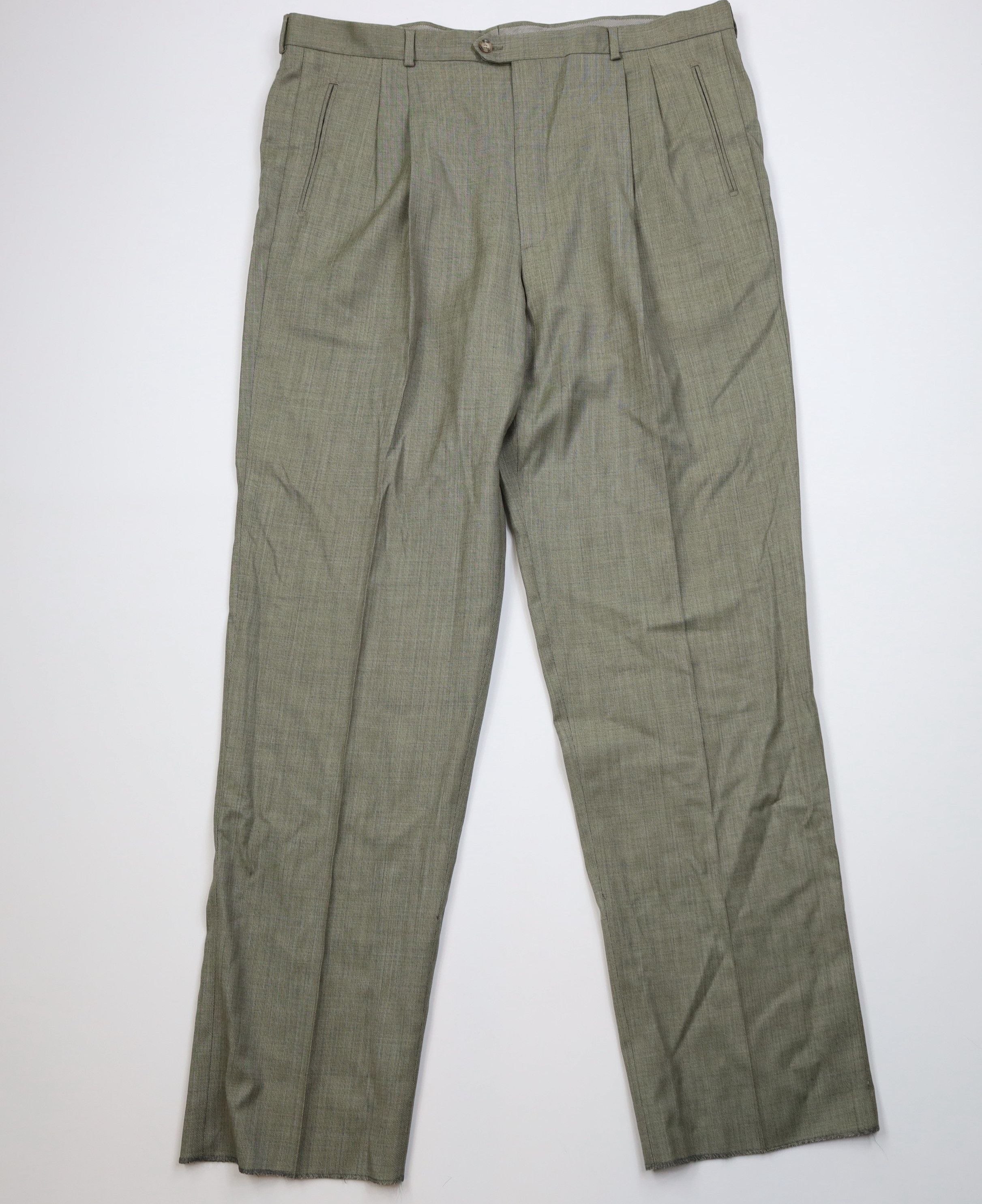 Vintage Deadstock Vintage 90s Streetwear Merino Wool Wide Leg Pants Size US 40 / EU 56 - 1 Thumbnail