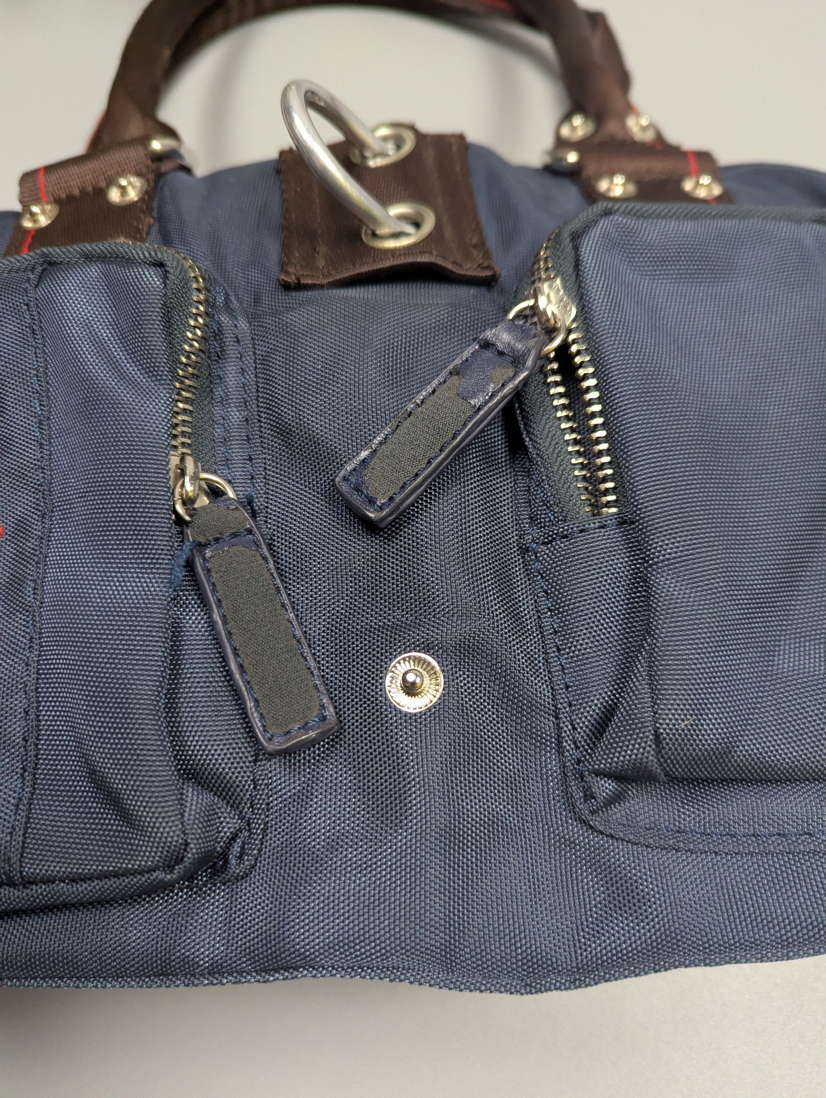 Vintage Vintage Y2K Blue Canvas Multi-Pocket Utility Bag Size ONE SIZE - 6 Thumbnail