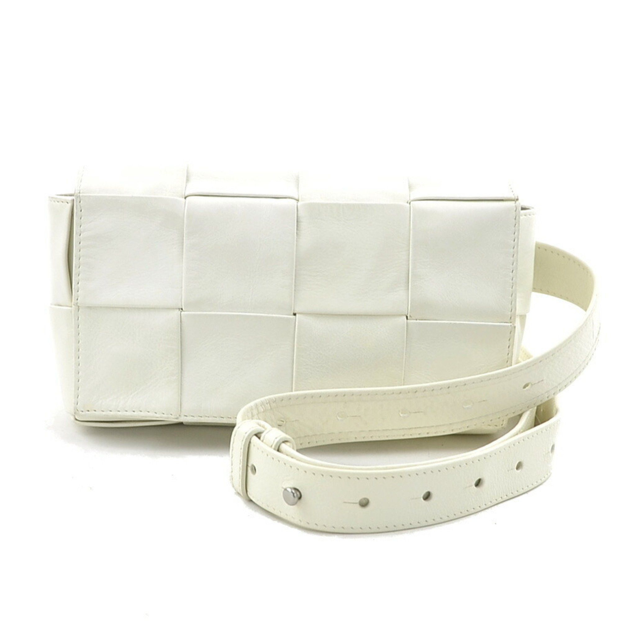Bottega Veneta Bottega Veneta Waist Bag Body Cassette Leather White Men's Women's h31147g Size ONE SIZE - 1 Thumbnail